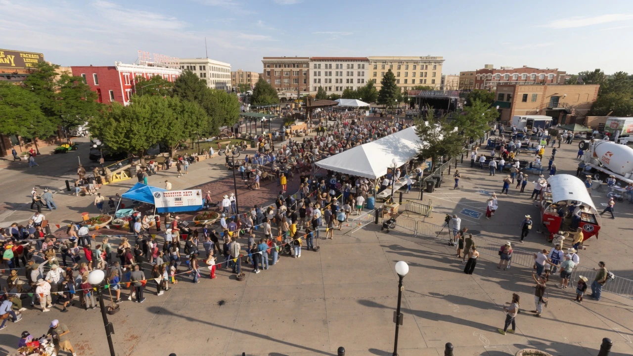 Cheyenne Frontier Days Pancake Breakfast in downtown Cheyenne on Cheyenne Day on Wednesday, July 22.