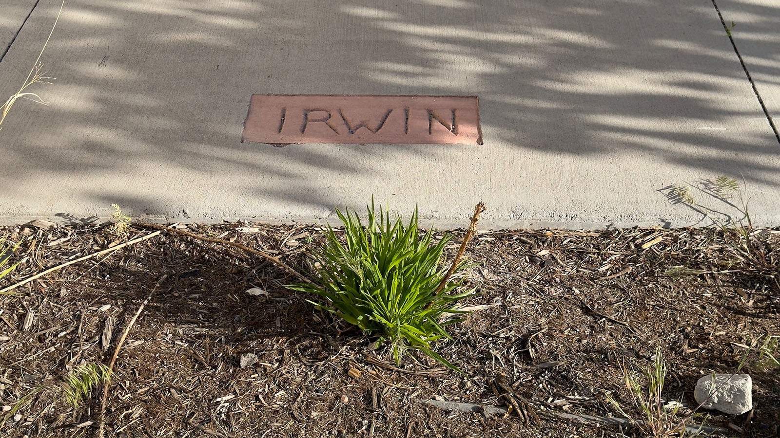 An inlaid brick tells everyone this is the famous Irwin Barn.
