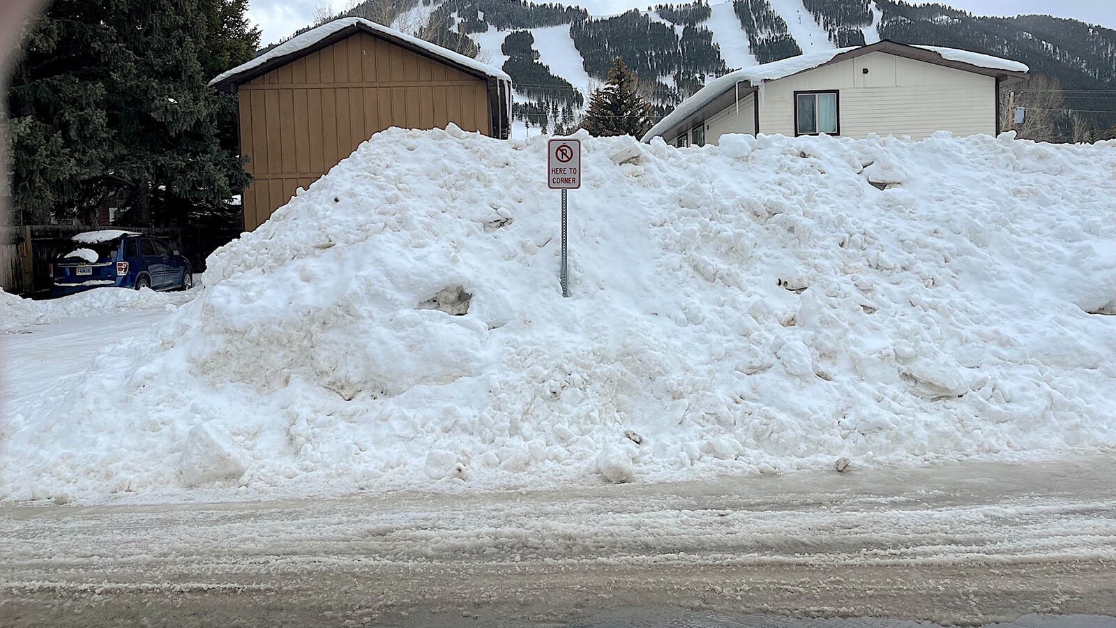 Snow piled up over the winter around Jackson Hole, Wyoming, as storms would dump on top of each other and cold temperatures kept melting at a minimum.