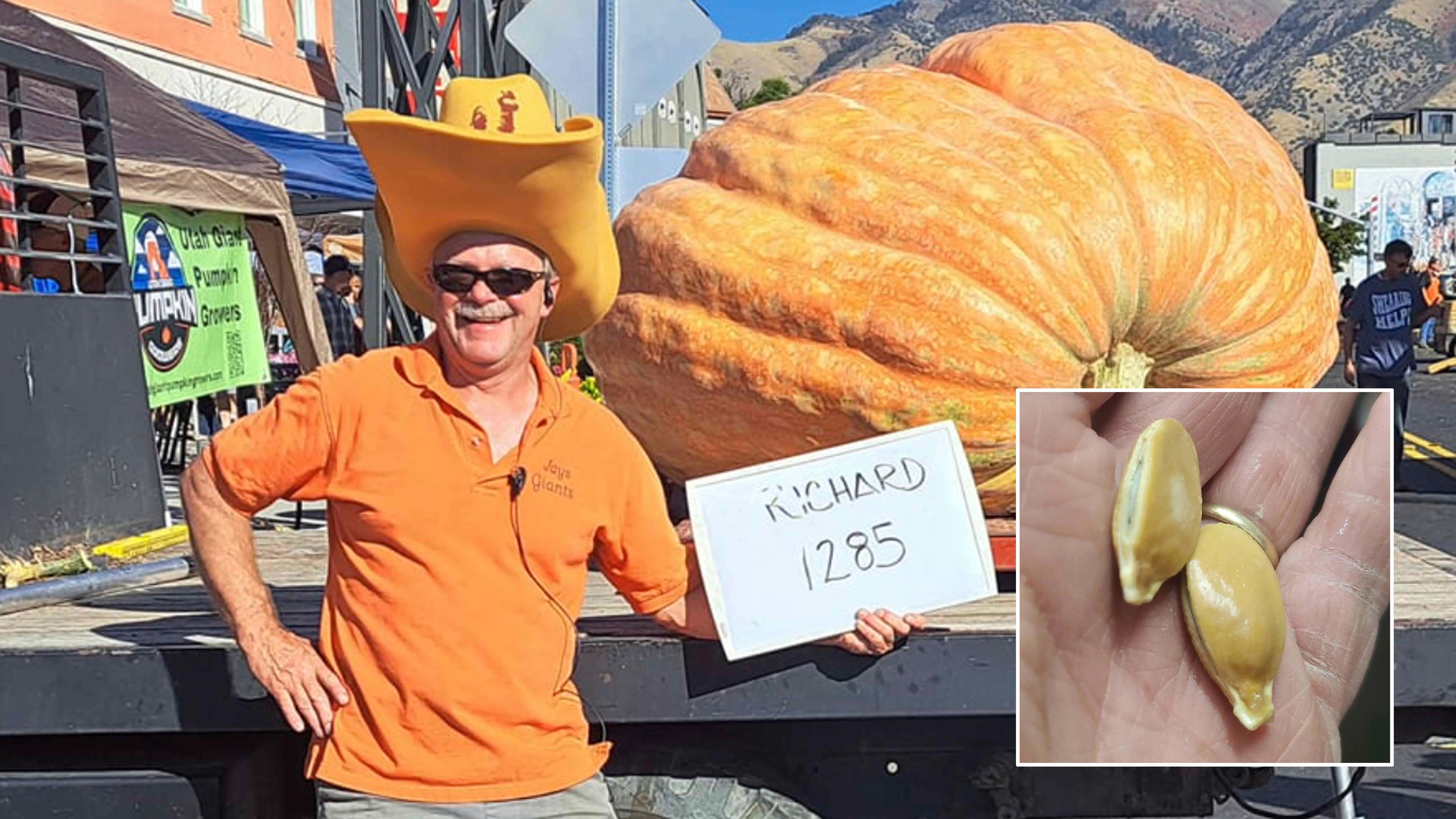 Worland's Jay Richard, known as Wyoming's Pumpkin King, is making available hundreds of his super pumpkin seeds to raise money for the Worland Community Garden. Richard is best known for dropping 2,000-pound pumpkins from a giant crane each autumn.