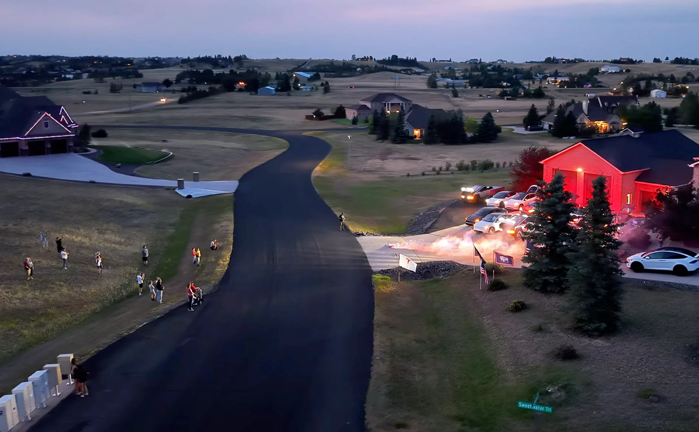 Cheyenne realtor Mariah Jeffery hosted a Tesla light show party at her home last July, with the cars flashing in time to music.