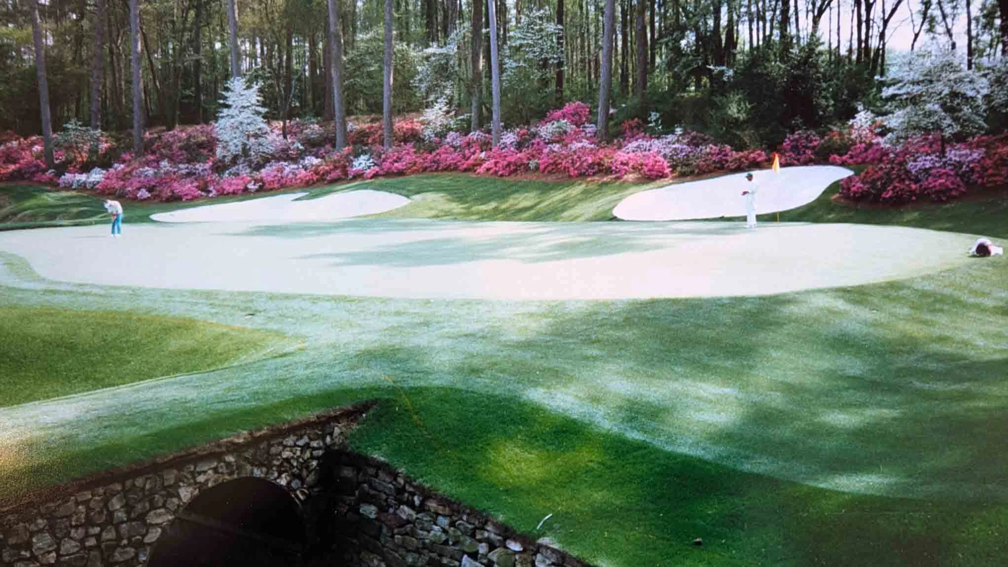 Sheridan's Jim Benepe during one of his two appearances as a pro golfer at The Masters.