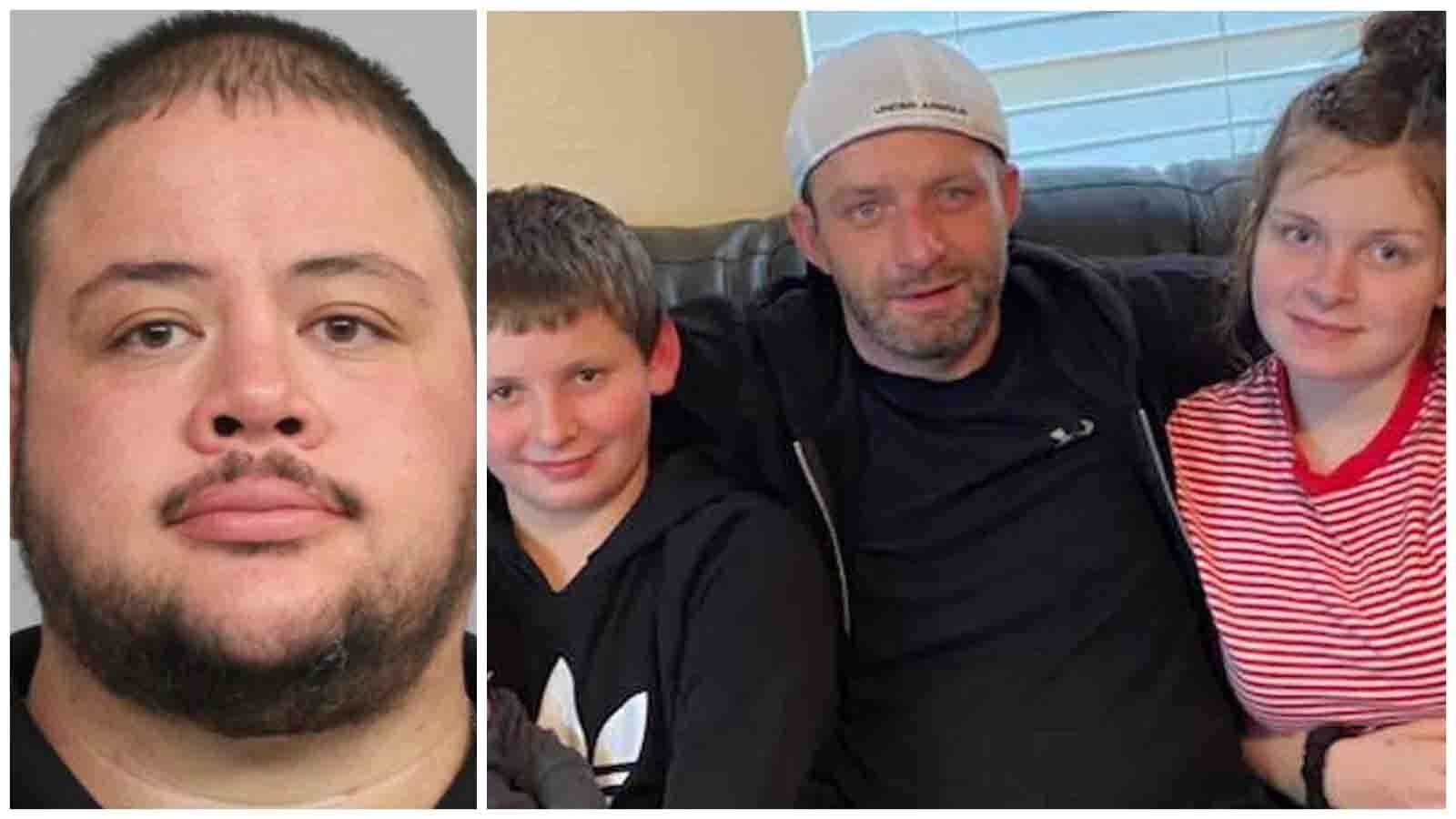 Justin Armando Marquez (left), Ryan Schroeder and family (right)