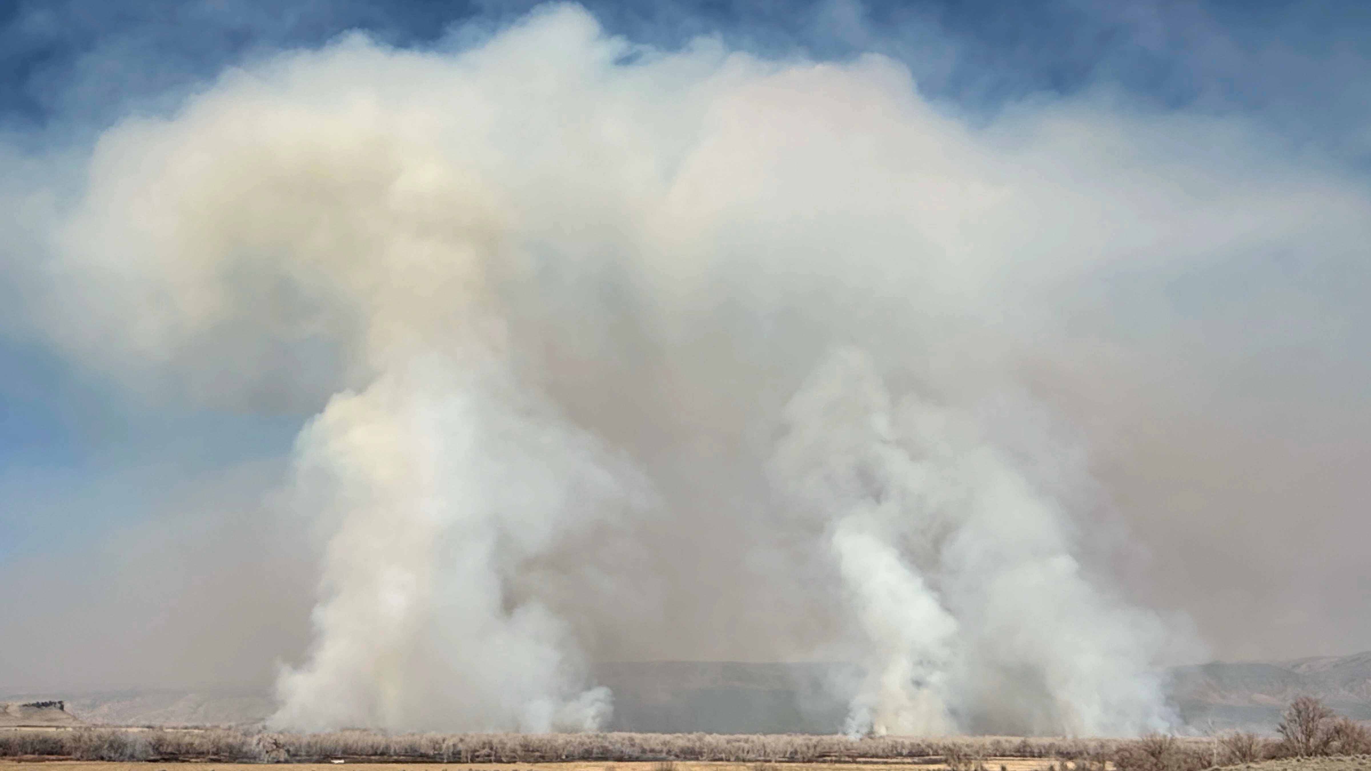 Kane Fire near Lovell on Sunday, March 22, 2026