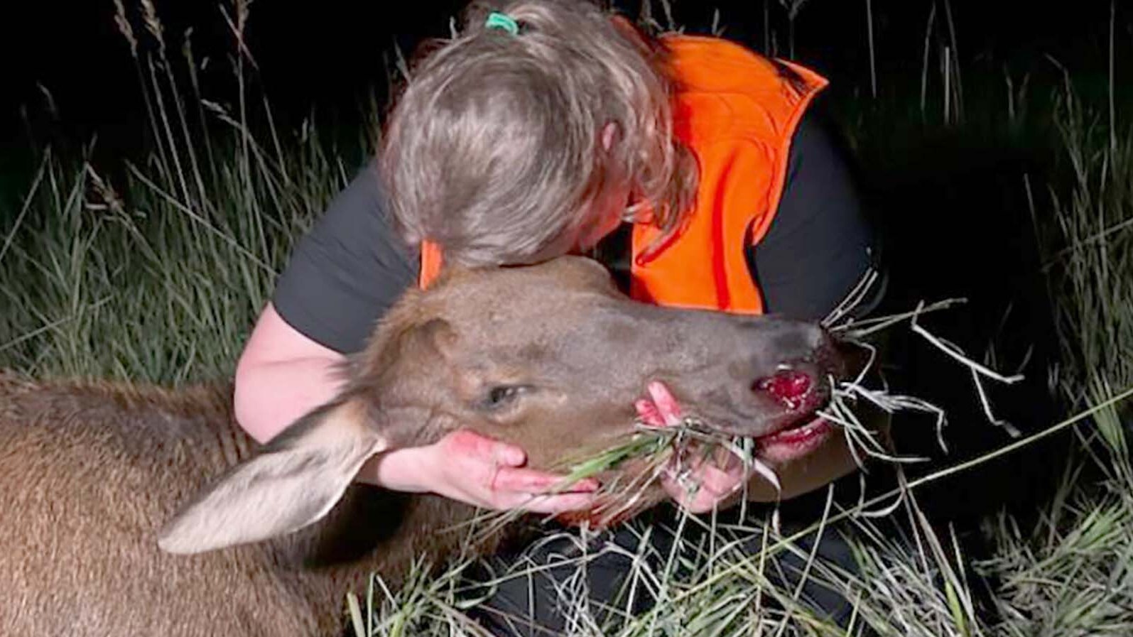 Kelli Docker of Laramie said she felt overwhelming emotions, such as sadness and gratitude, after shooting a cow elk during her first-ever hunting trip.