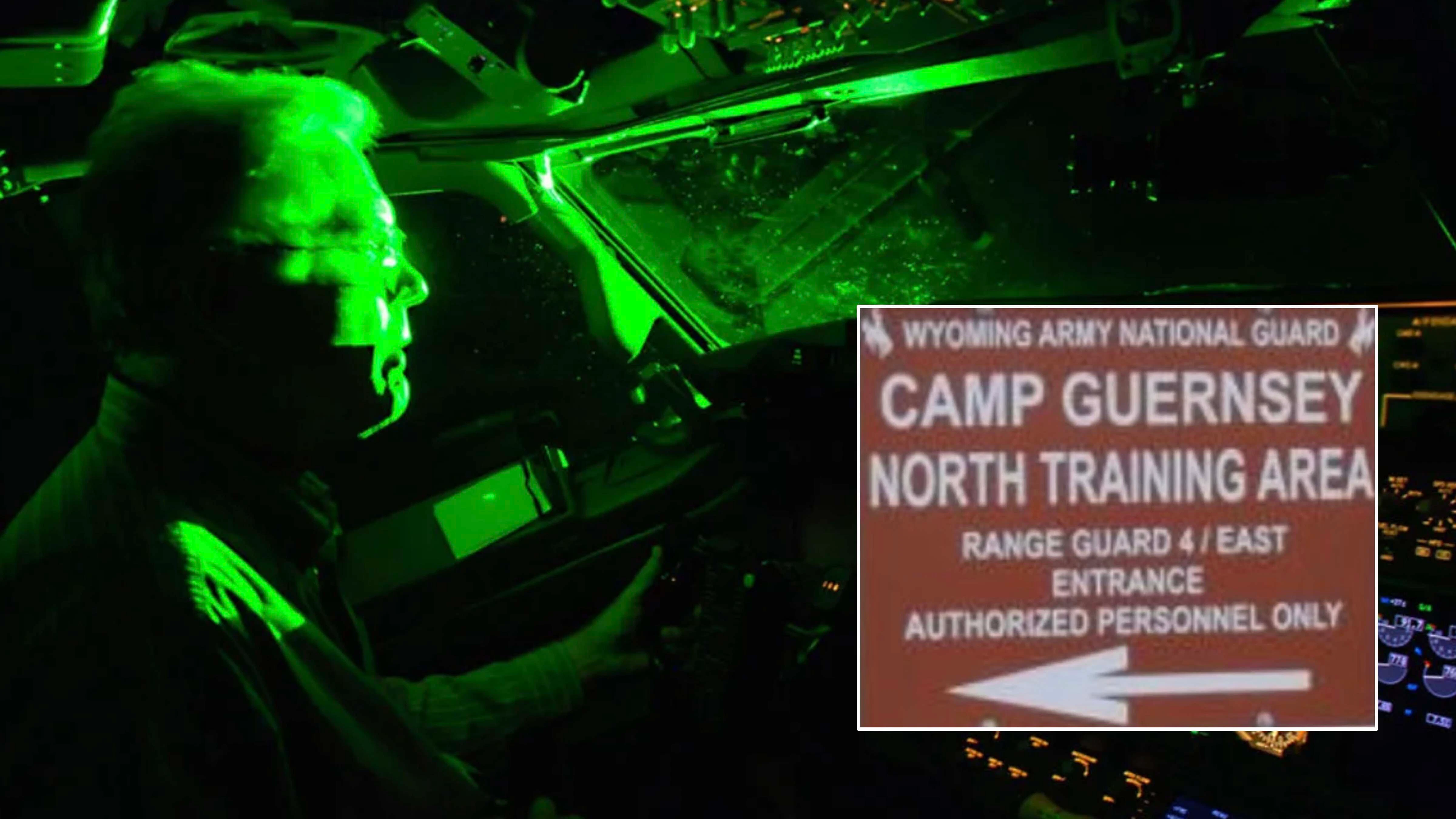 The Wyoming Army National Guard issued a public alert this week after what it described as a recent increase in dangerous laser pointing incidents involving military aircraft operating in the vicinity of Camp Guernsey Training Center.