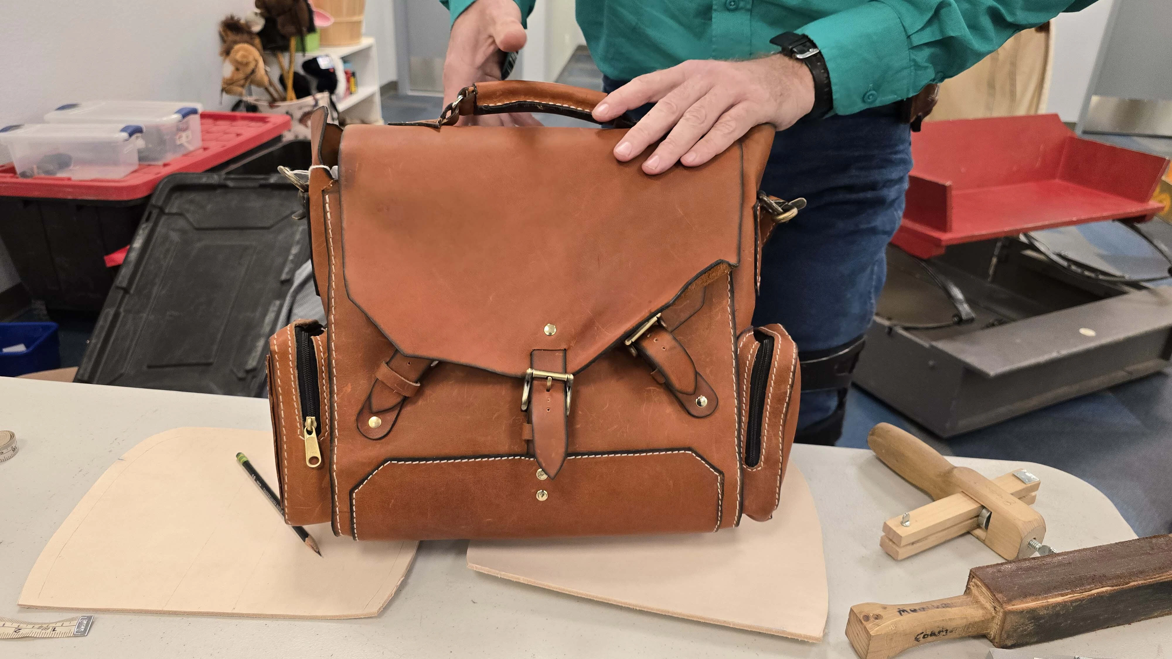 The sound of pounding hammers and children giggling rang at the Old West Museum during Cheyenne Frontier Days — a symphony to Cheyenne’s leatherman, Rob Underwood, there to demonstrate an old-world skill to a brand-new generation.