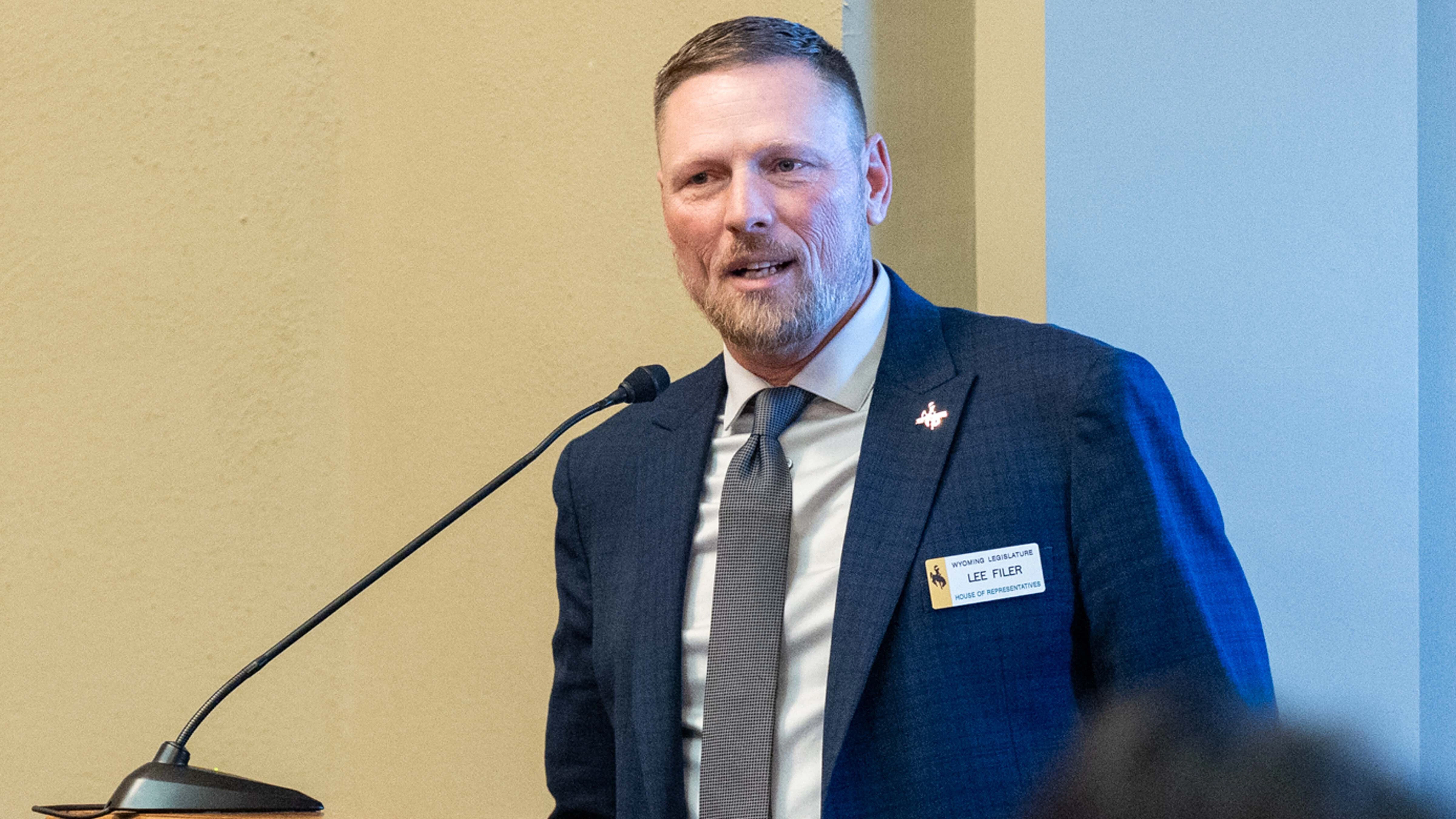 Rep. Lee Filer on the House Floor in February, 2025