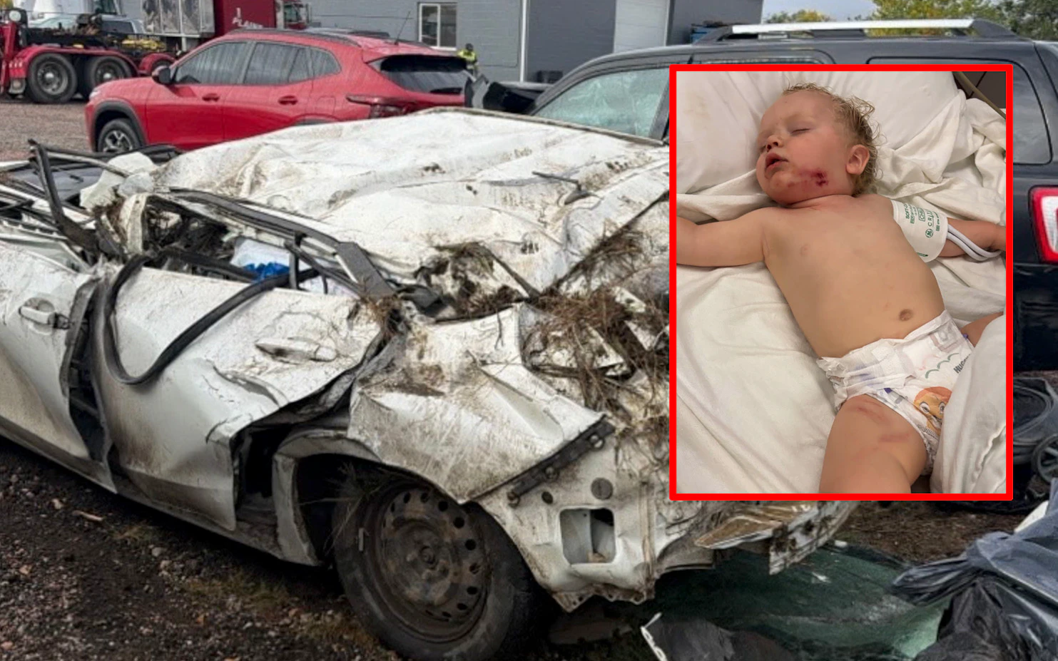 Thomas rests in a hospital after surviving the violent rollover that critically injured his mother, Alyson Swanson. He escaped with bruises and scratches and turned 1 Thursday in Casper while his mother remained hospitalized in Rapid City.
