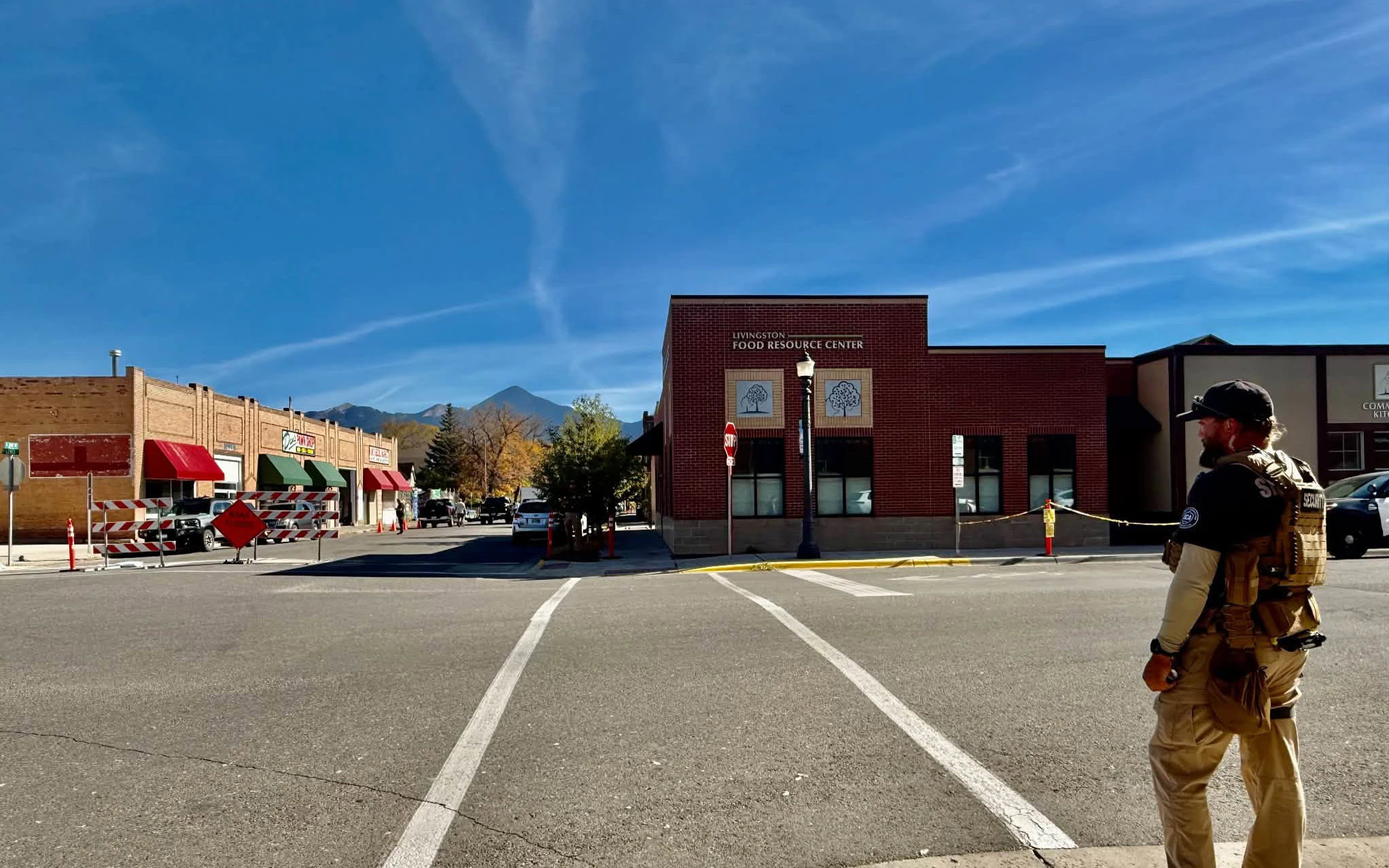 A section of downtown Livingston is closed to traffic for filming of a Daily Wire movie.