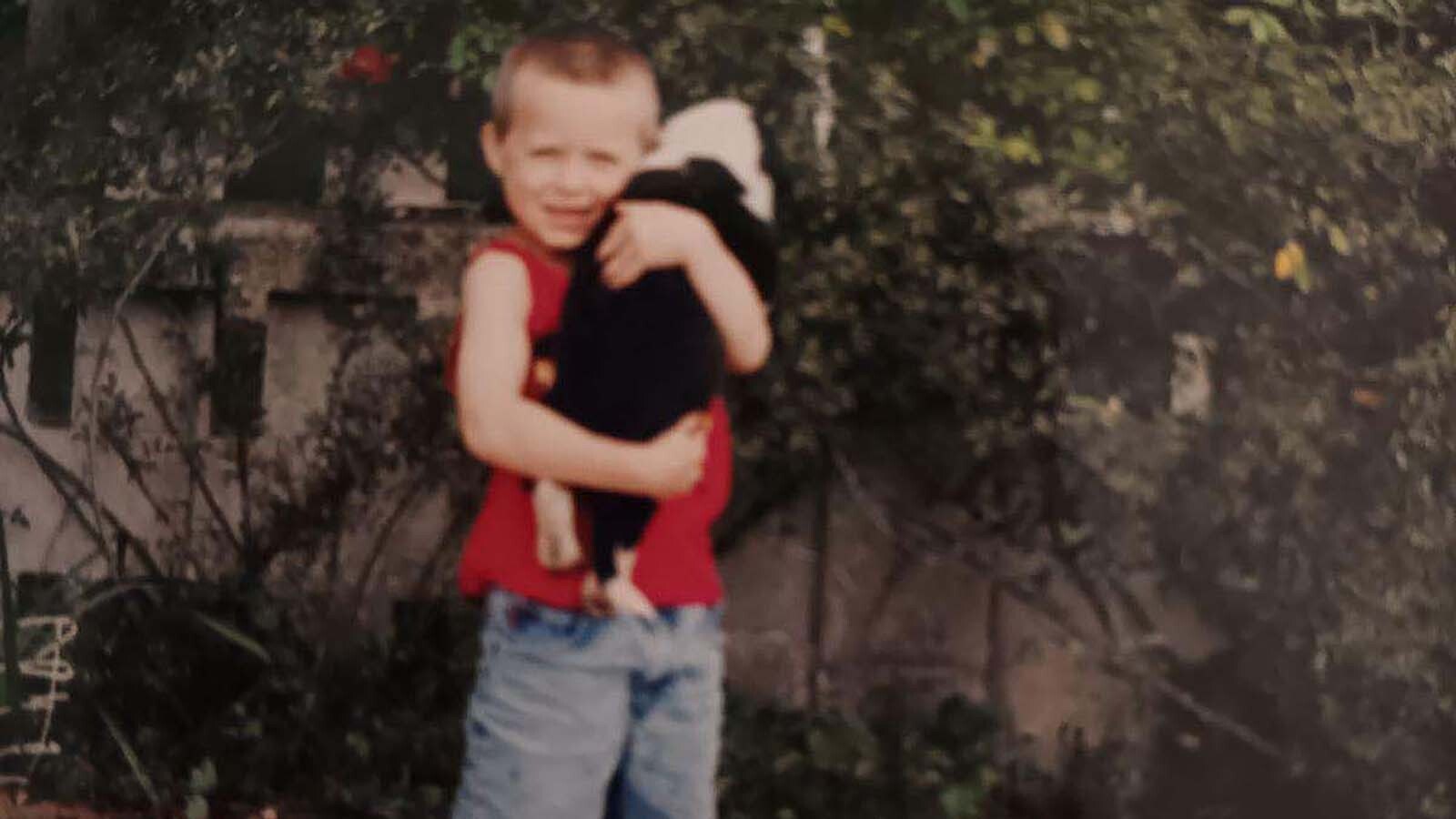 Childhood photo of Lucas Fussner, who grew up outside of Pensacola, Florida.