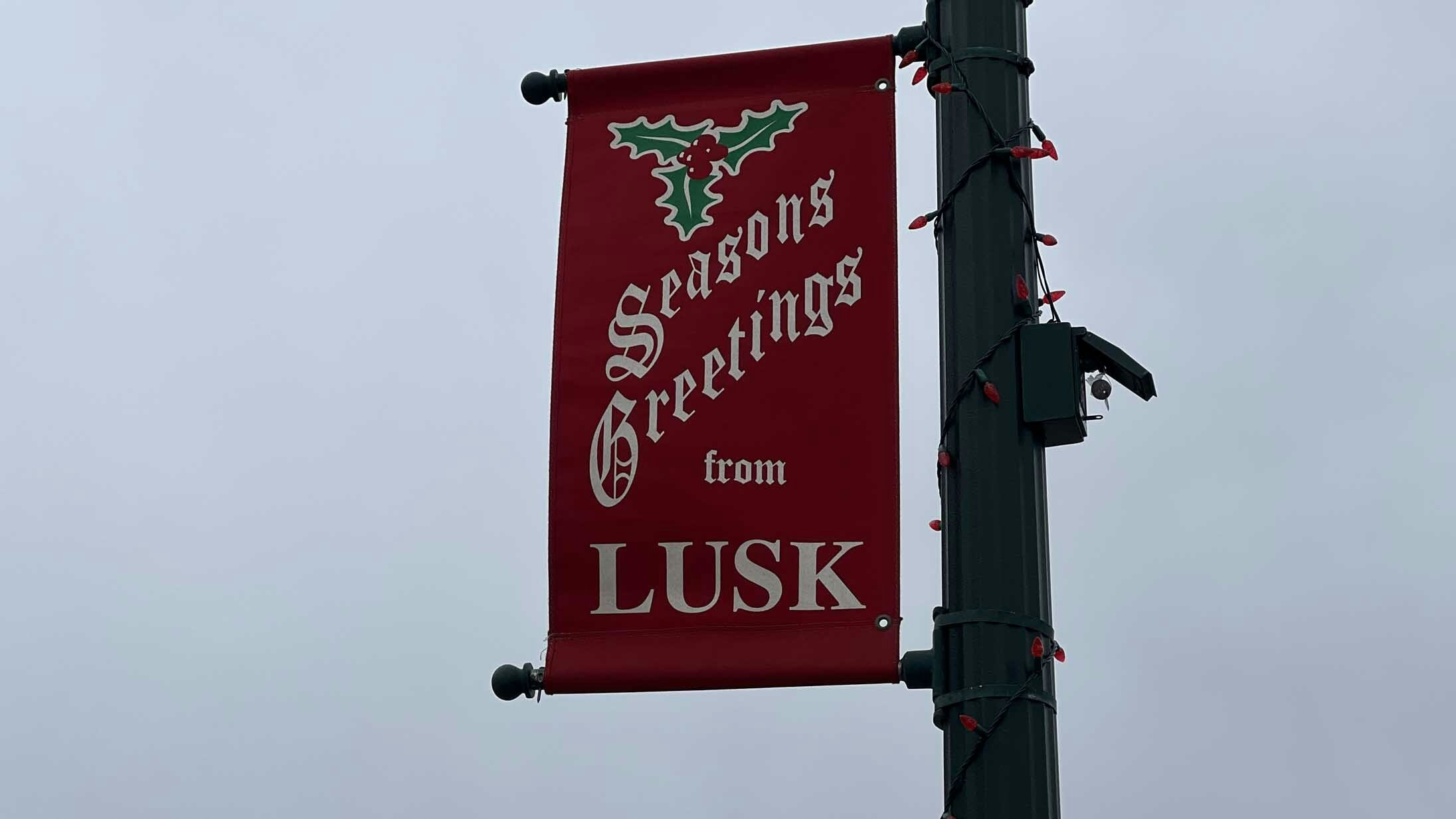 Downtown Lusk on December 23, 2023