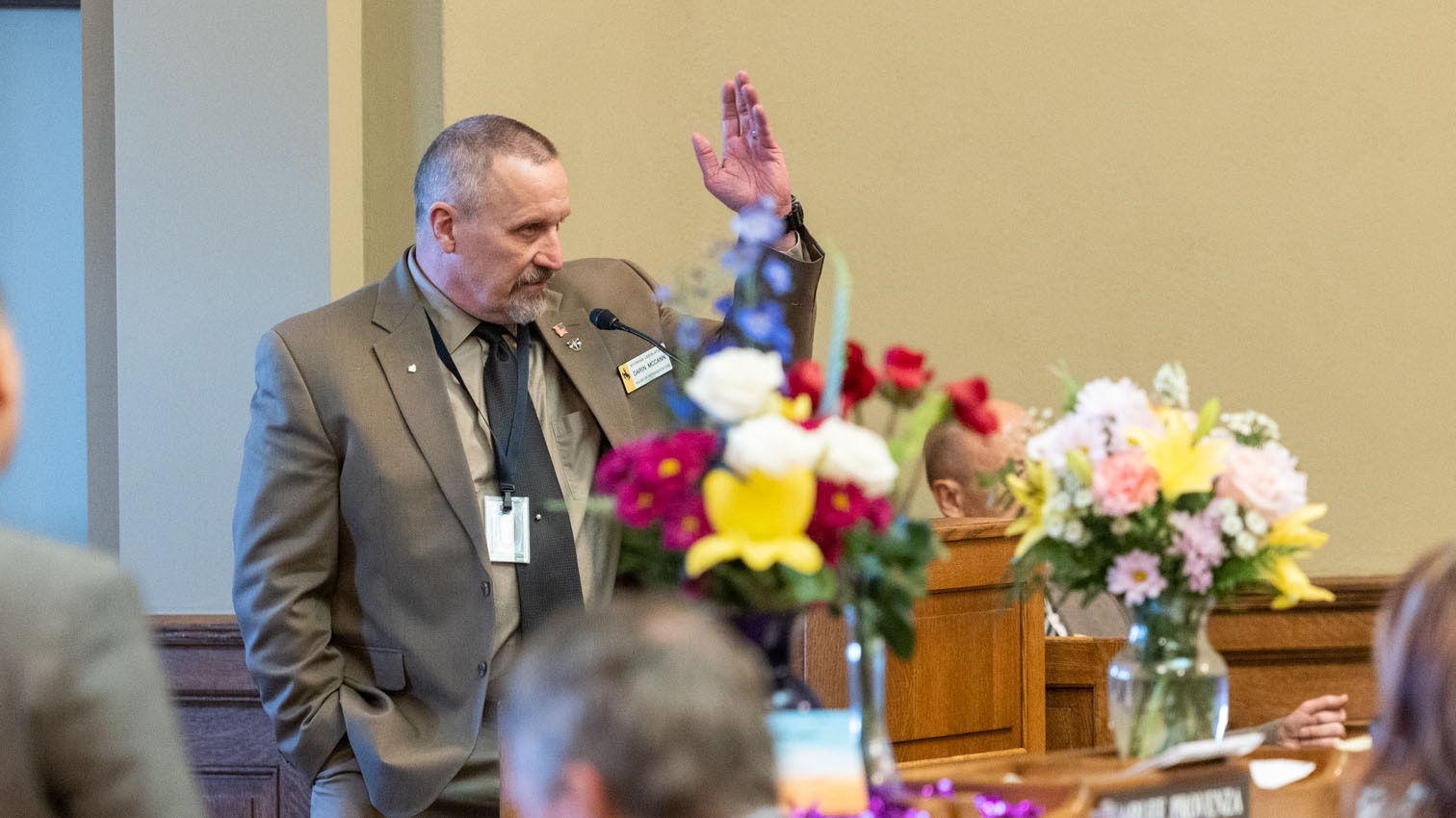 Rep. Darin McCann derided Provenza’s decision to take the photograph instead to the press, whose members he called “complicit and culpable.”