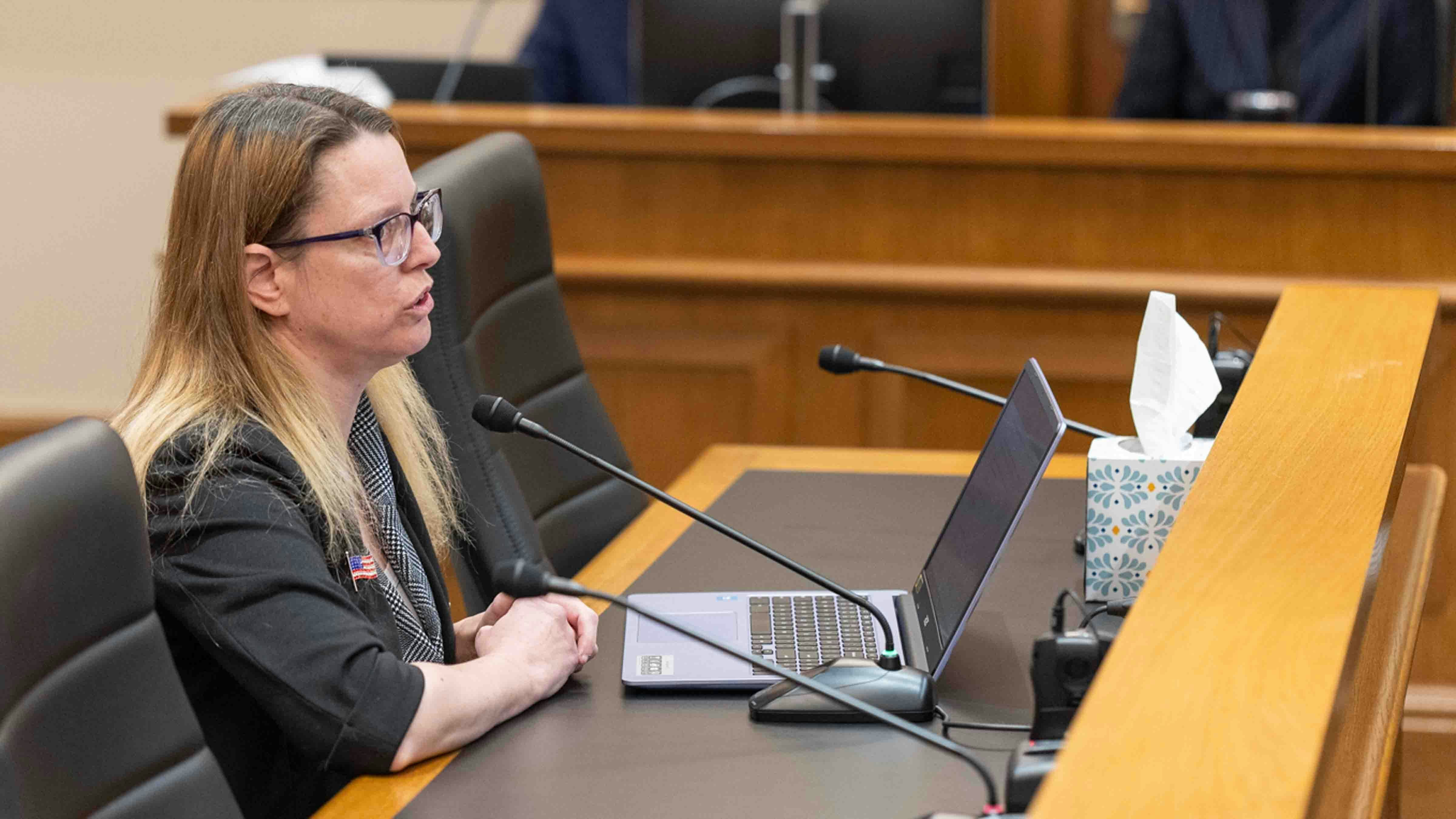Speaking for Wyoming chapters of Moms for Liberty, Patricia McCoy told the committee HB10 applies the same commonsense principles as other laws restricting what children can access, such as bans on alcohol or cigarettes. 