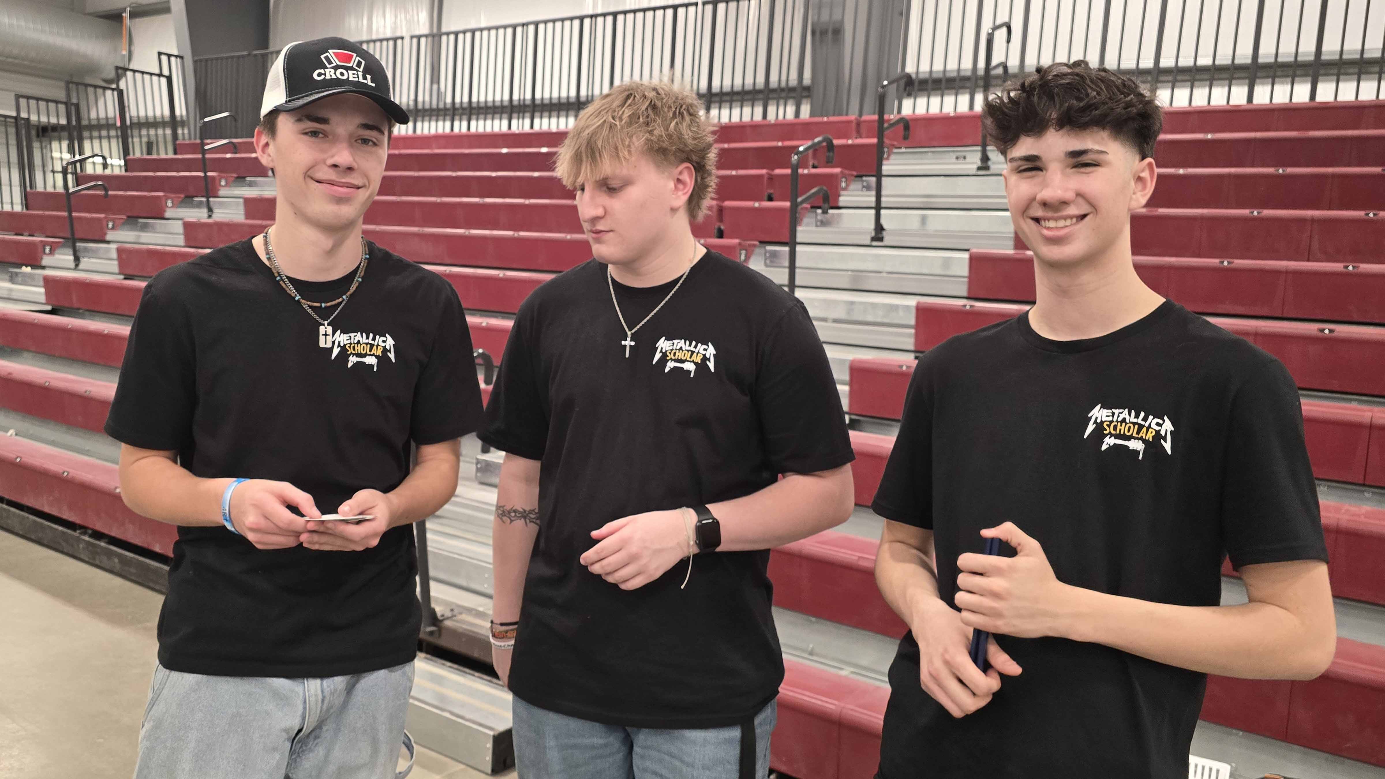 Metallica Scholar David Whitehead, right, got to talk to Microsoft, who he hopes to work for one day, during a Trades Day event set up for students. Metallica Scholars who are about to graduate from high school also joined the event, to speak with area employers they might work for once they've graduated.
