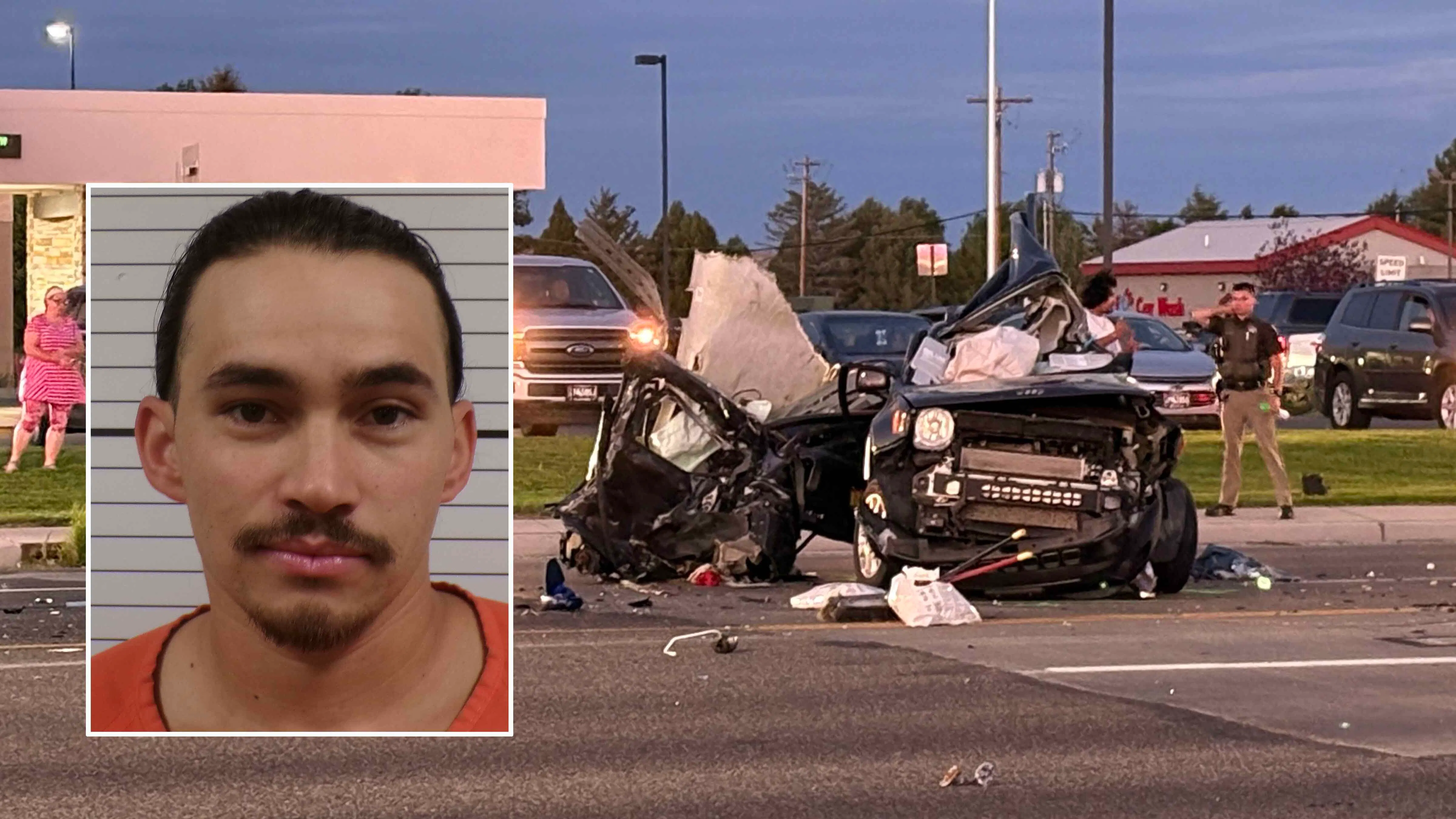 Michael Odom, a 33-year-old Lander man, faces up to 42 years in prison in connection with the Wednesday evening Riverton crash in which two people died.