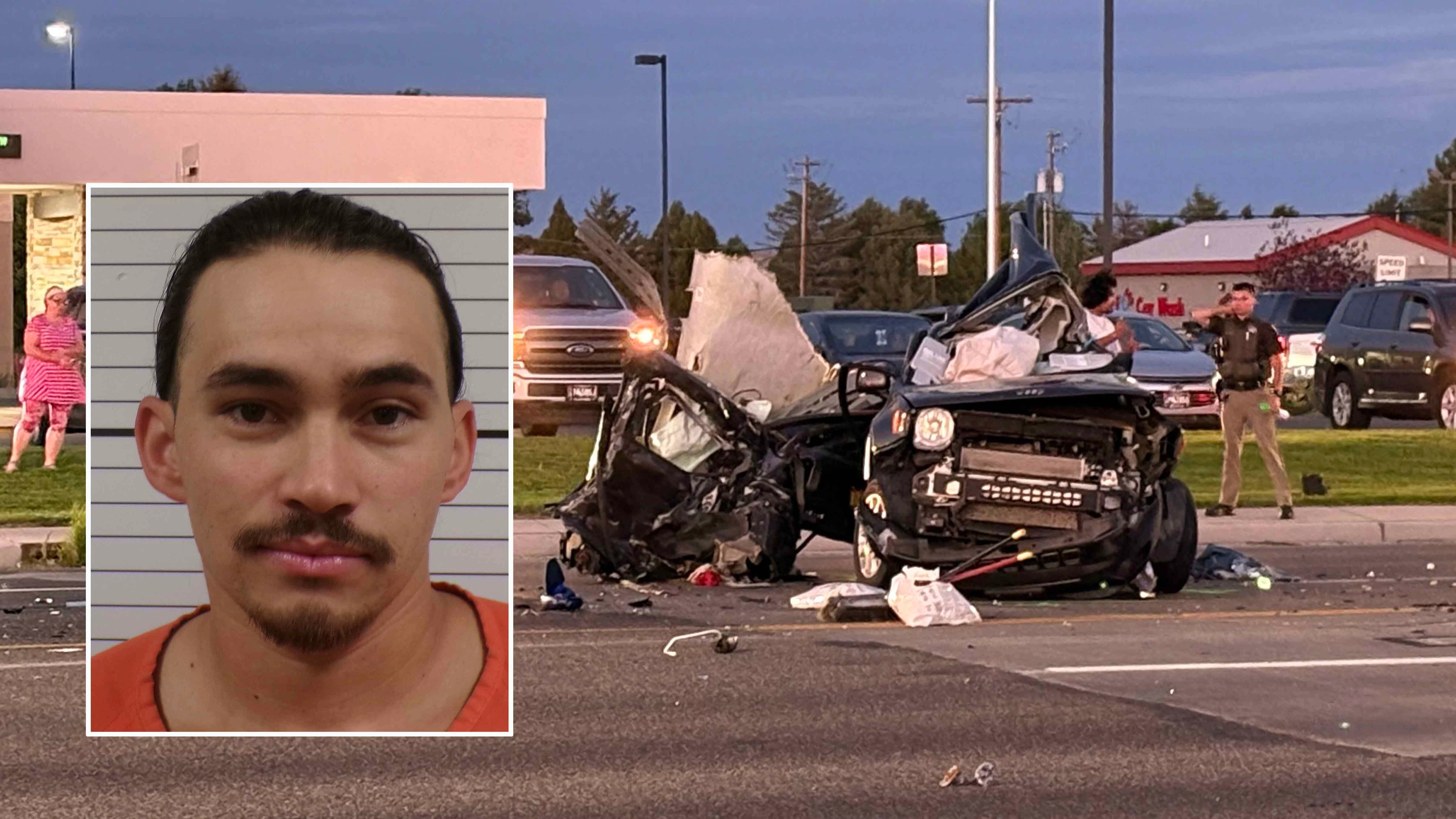 Michael Odom, a 33-year-old Lander man, faces up to 42 years in prison in connection with the Wednesday evening Riverton crash in which two people died.