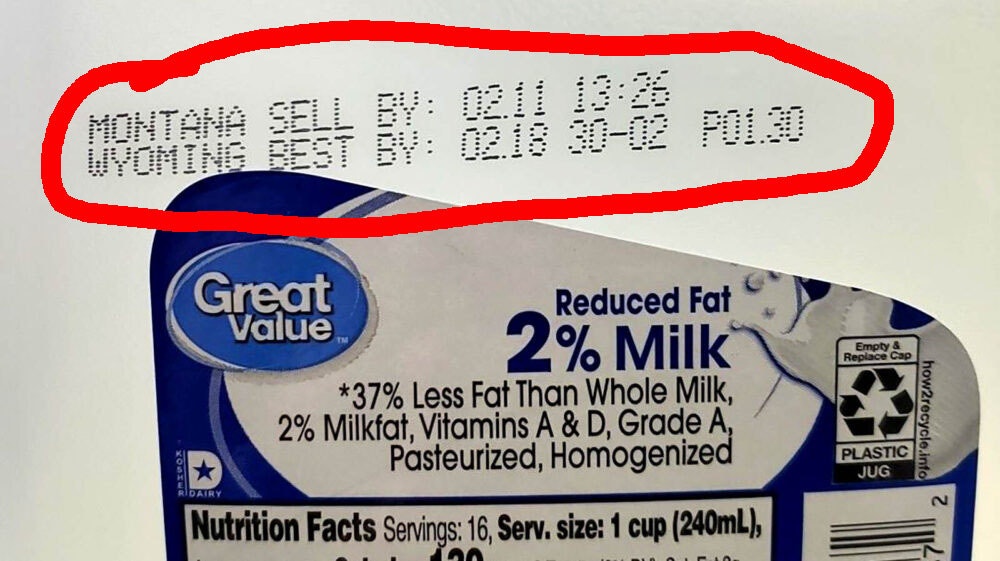 Milk sell by dates 2 21 26