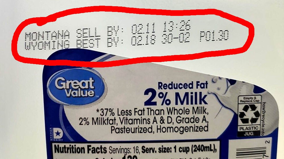 Milk sell by dates 2 21 26