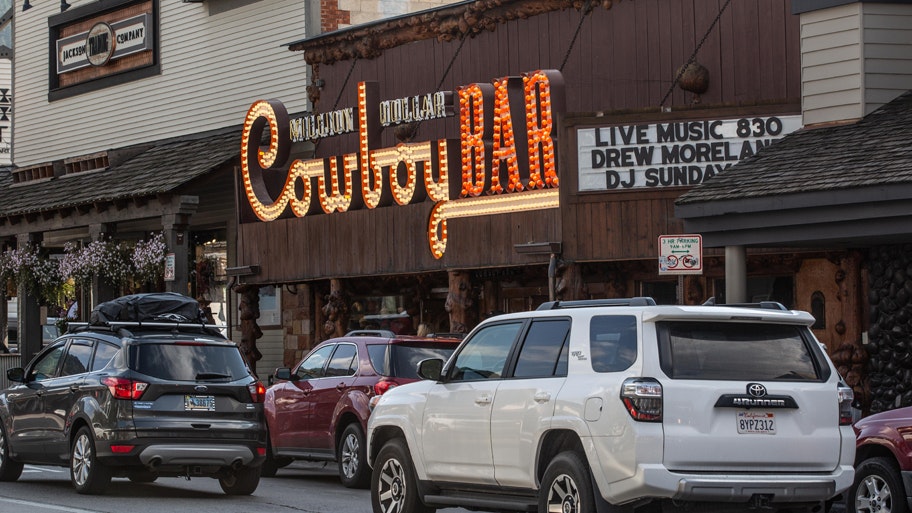 The iconic Million Dollar Cowboy Bar, located across from the downtown square, is viewed on September 16, 2022, in Jackson, Wyoming.