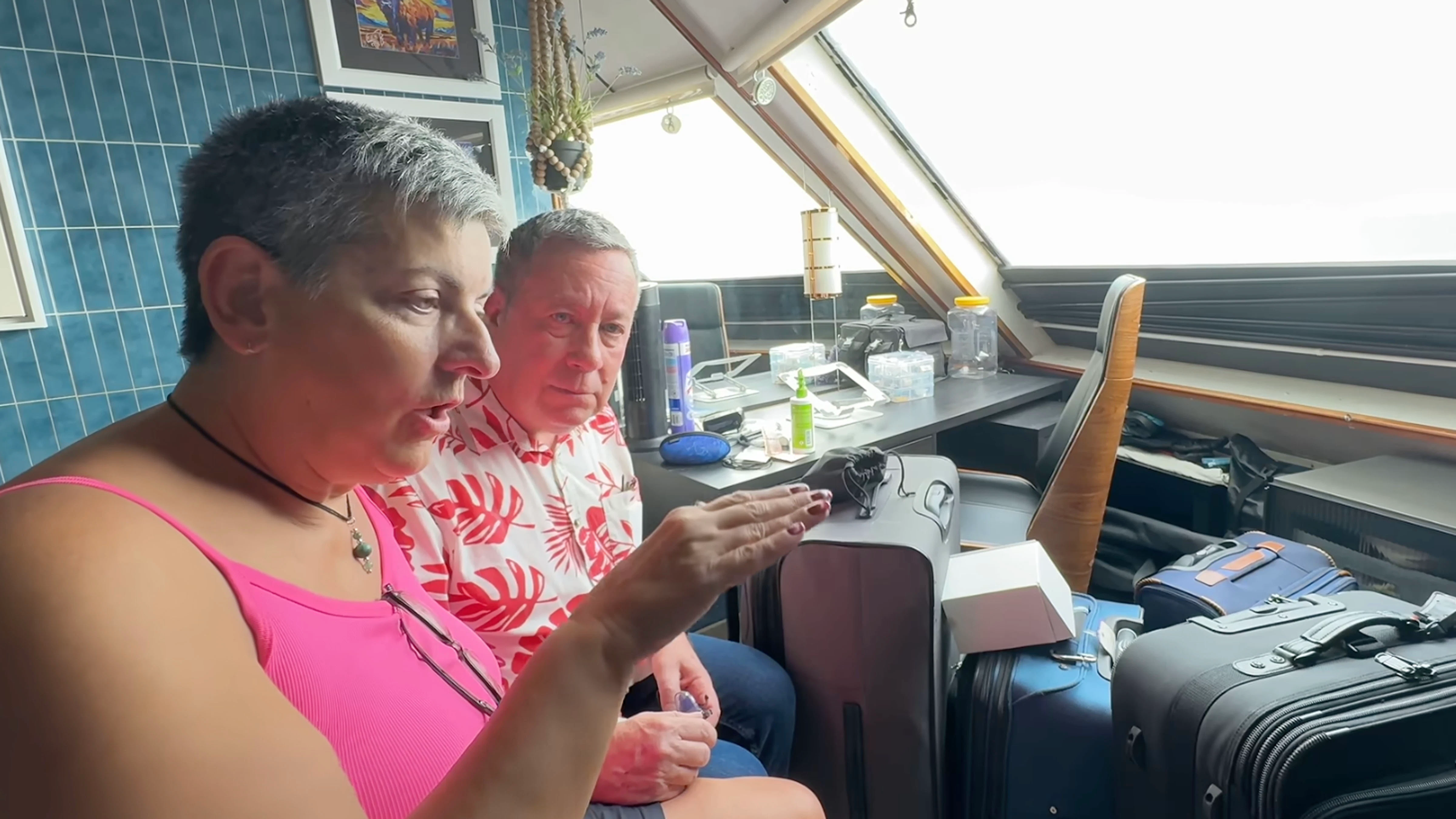 Paul and Lynn Montoya of Laramie, Wyoming, were among the 200 passengers on the cruise ship Odyssey who were abruptly being kicked off the ship in Cambodia.