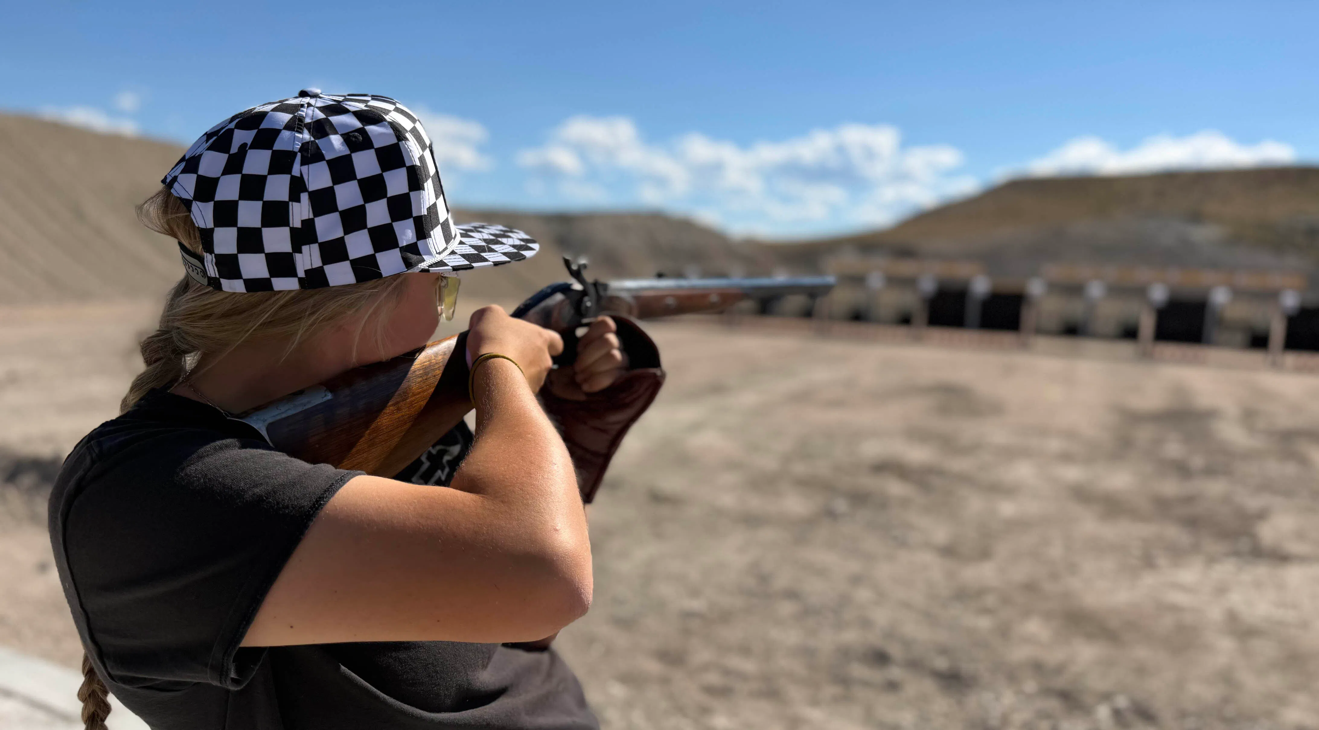 Ellie Feathers of Park County is a top shooter in many disciplines at the Wyoming State Fair such as .22 rifle but said that muzzleloader is one of her favorites because of the time it takes to load each shot with black powder and a steel ball.