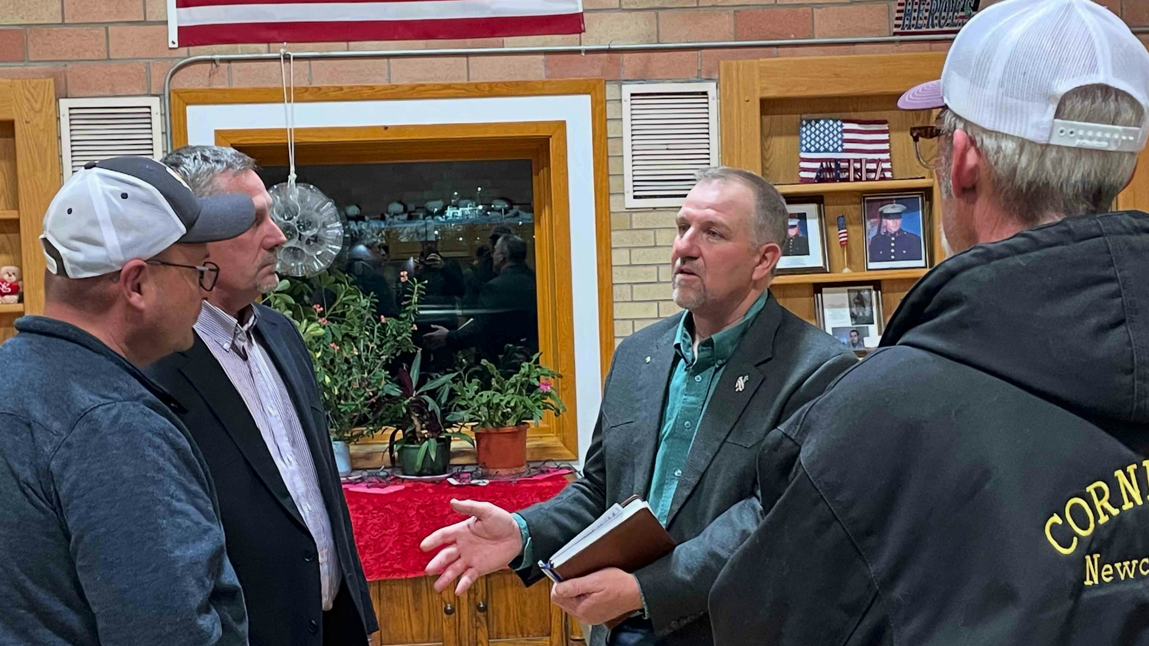 House Speaker Chip Neiman speaks to constituents at the Weston County town hall on Monday, January 26, 2026