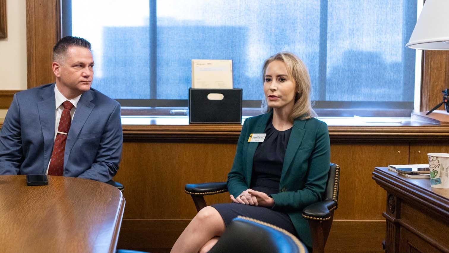 Senate President Bo Biteman and Sen. Tara Nethercott. Monday, February 23, 2026