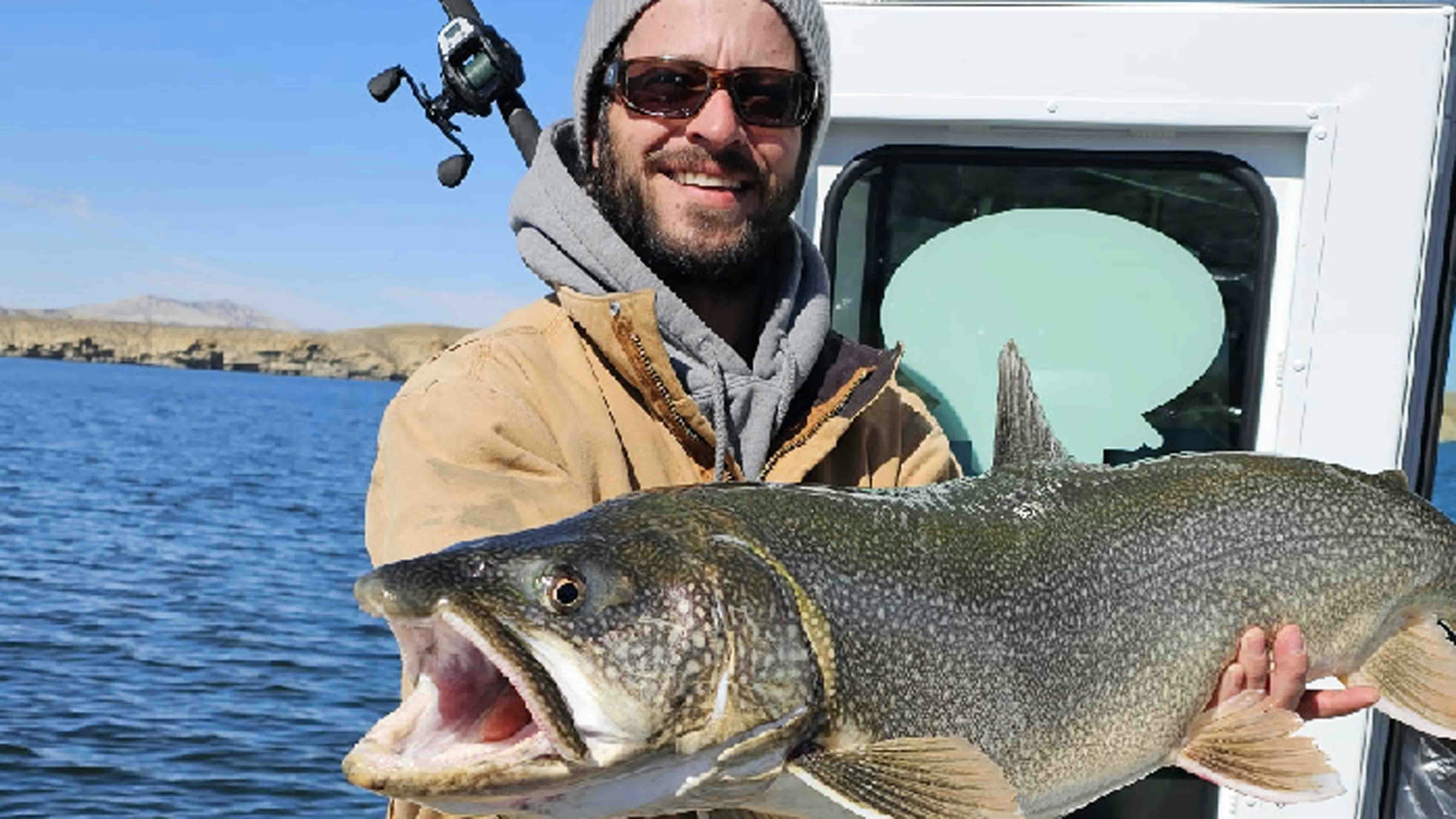 Despite it being December, most of the angling at Flaming Gorge Reservoir is still open-water fishing.