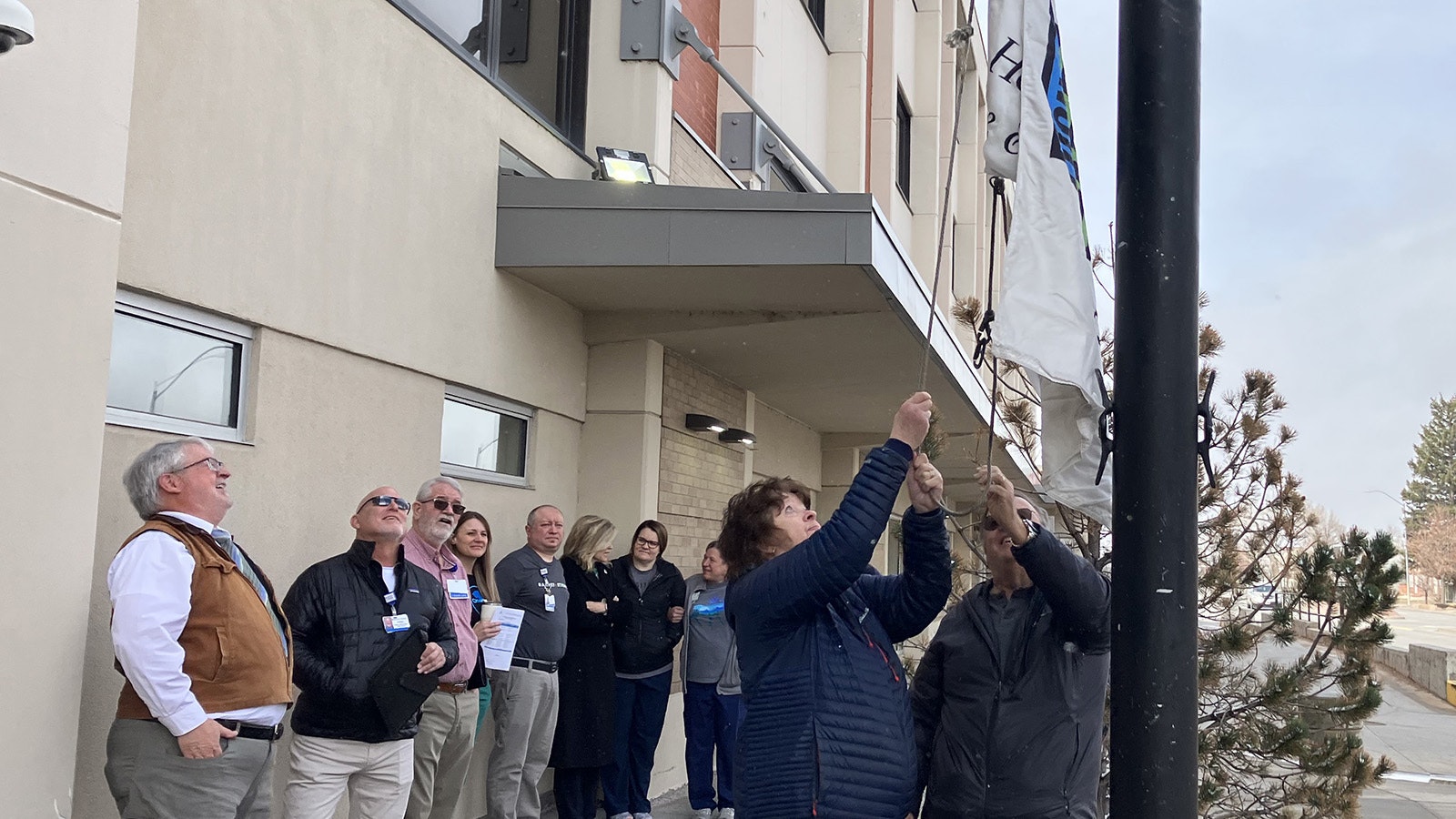 As part of her desire to give back, Anne Bina is a volunteer advocate for Donor Alliance. On Monday she helped raise a donor flag at Banner Wyoming Medical Center in Casper.
