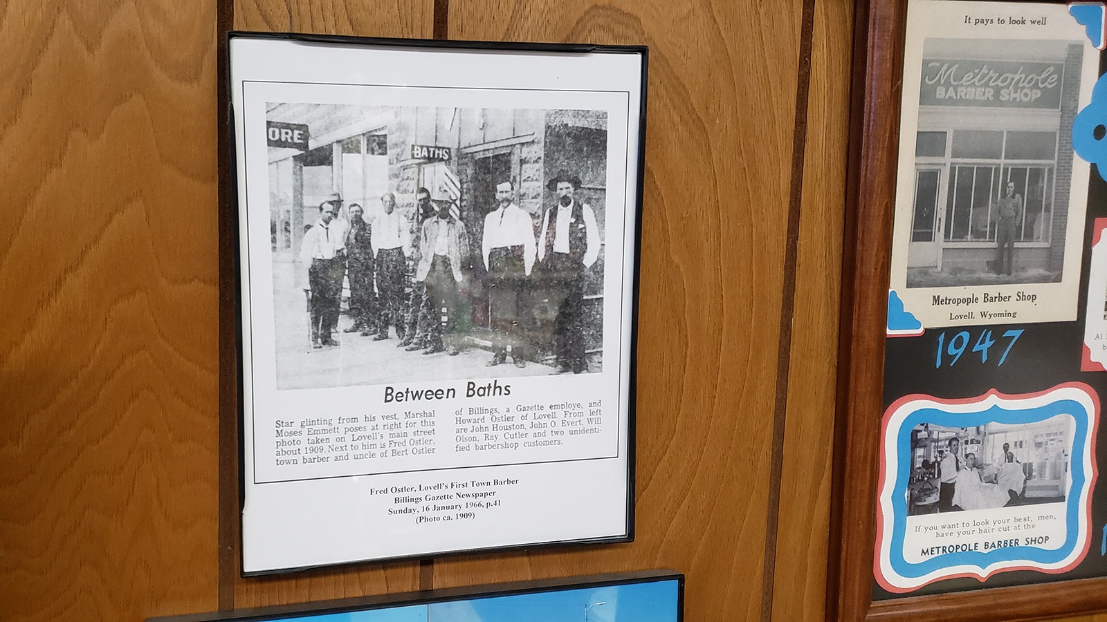 Photo from a Utah genealogist of a past barbershop that operated out of the same location.