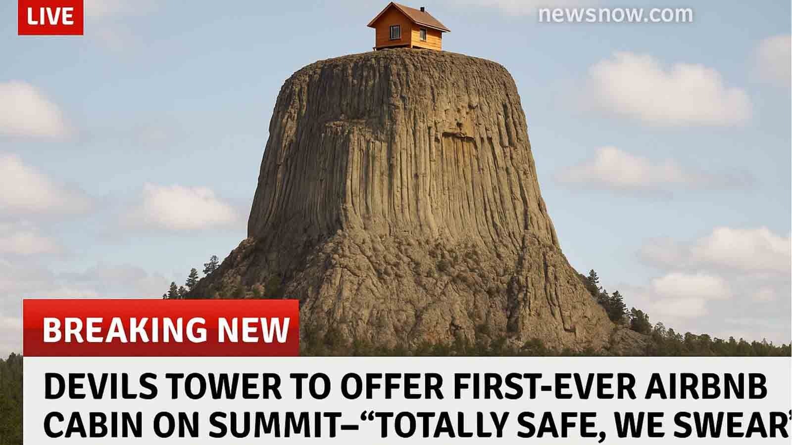 Planet 10: Devils Tower to Offer First-Ever Airbnb Cabin on Summit “Totally Safe, We Swear”