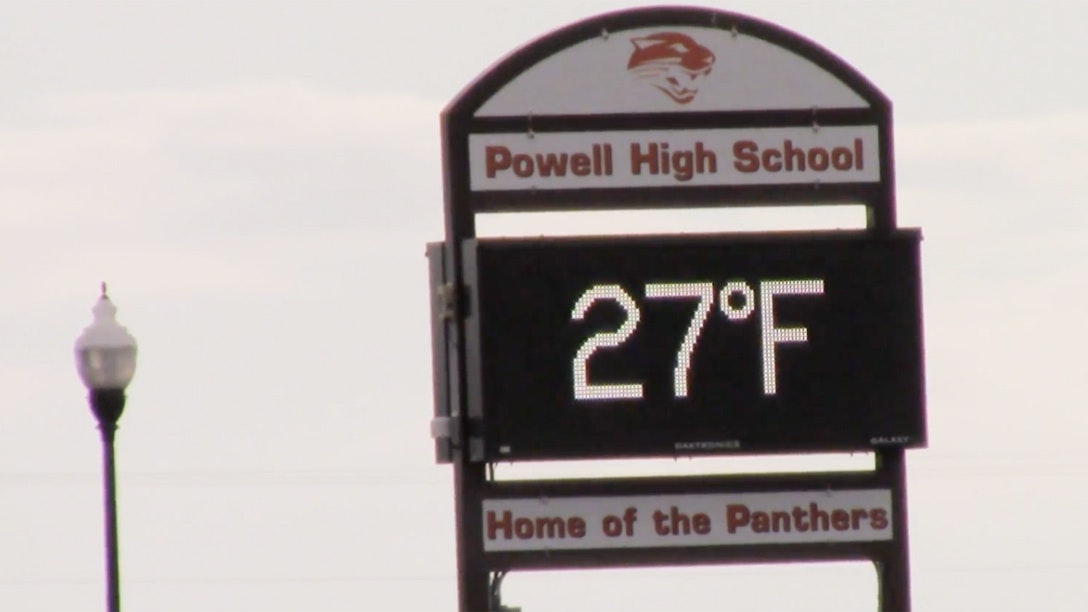 Powell high school sign