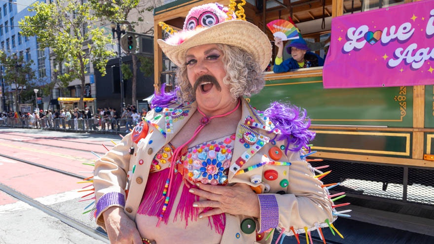 Pride parade cowboy hat 10 28 24