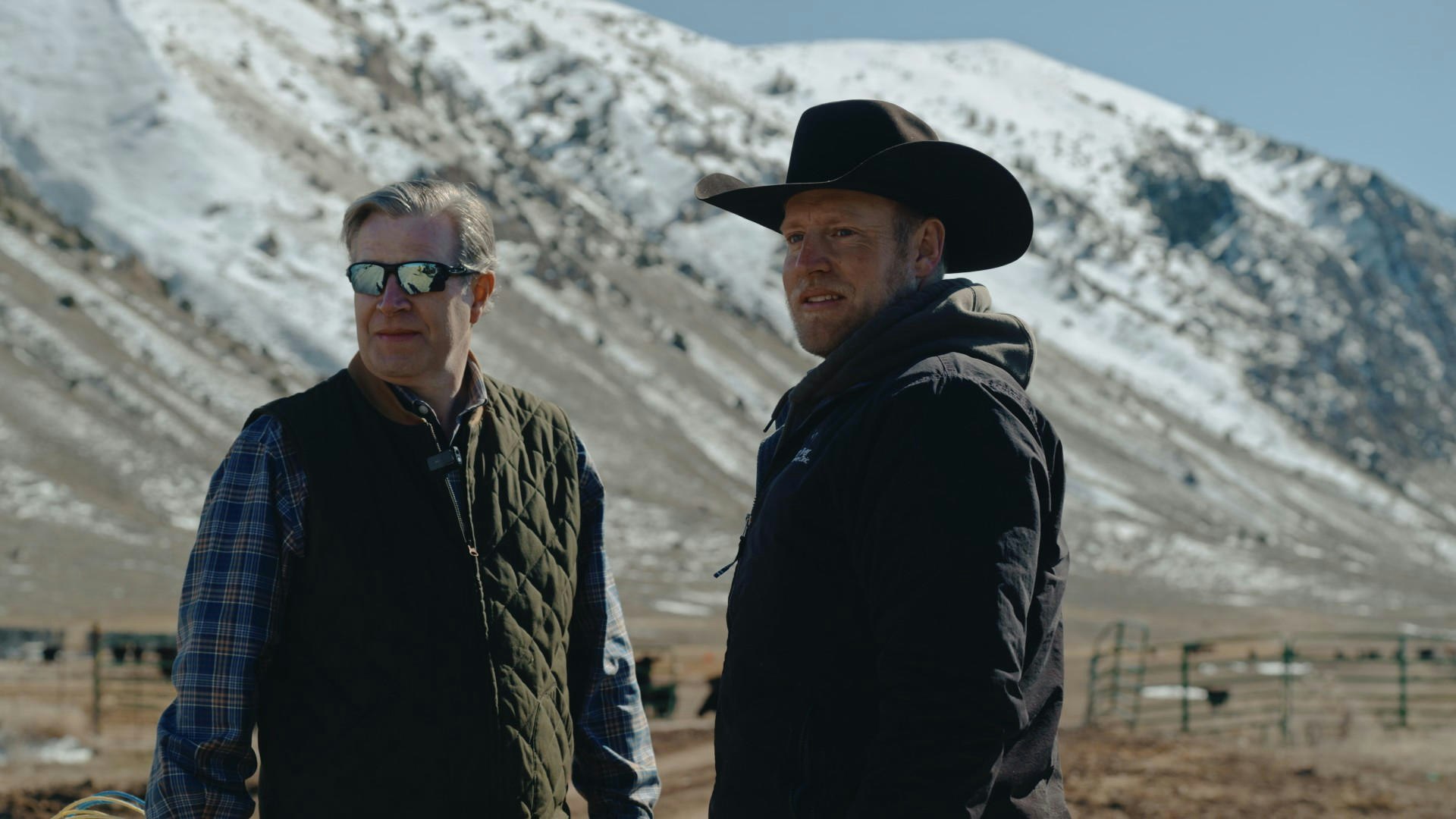 Trenton Thornock, Founder and CEO of Prometheus Hyperscale and Brady Thornock on their family’s ranch in Uinta County.