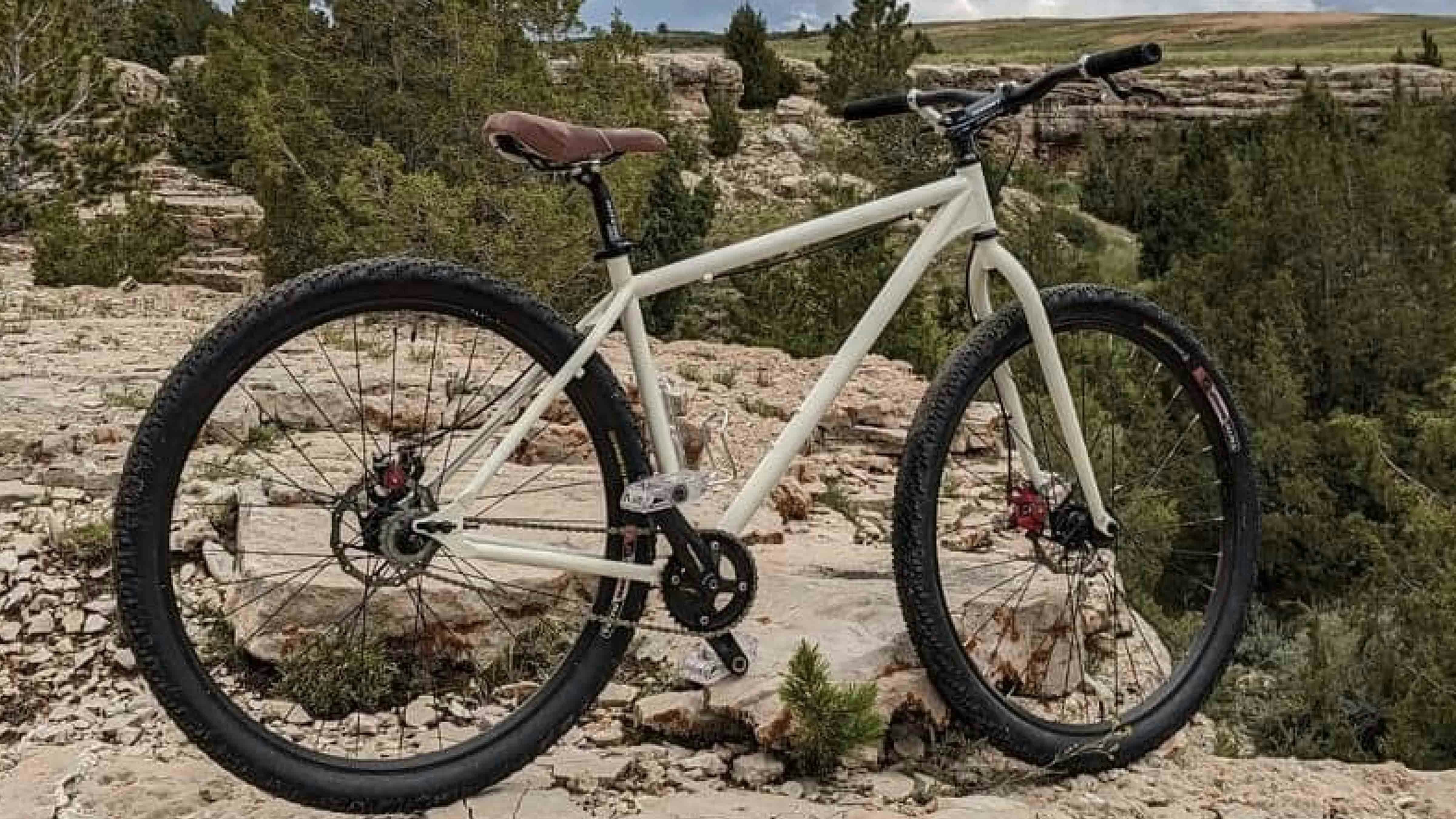 Authorities are asking people to be on the lookout for Nash Quinn's white Ridley steel-framed bike white with a brown leather seat and 29-inch wheels.