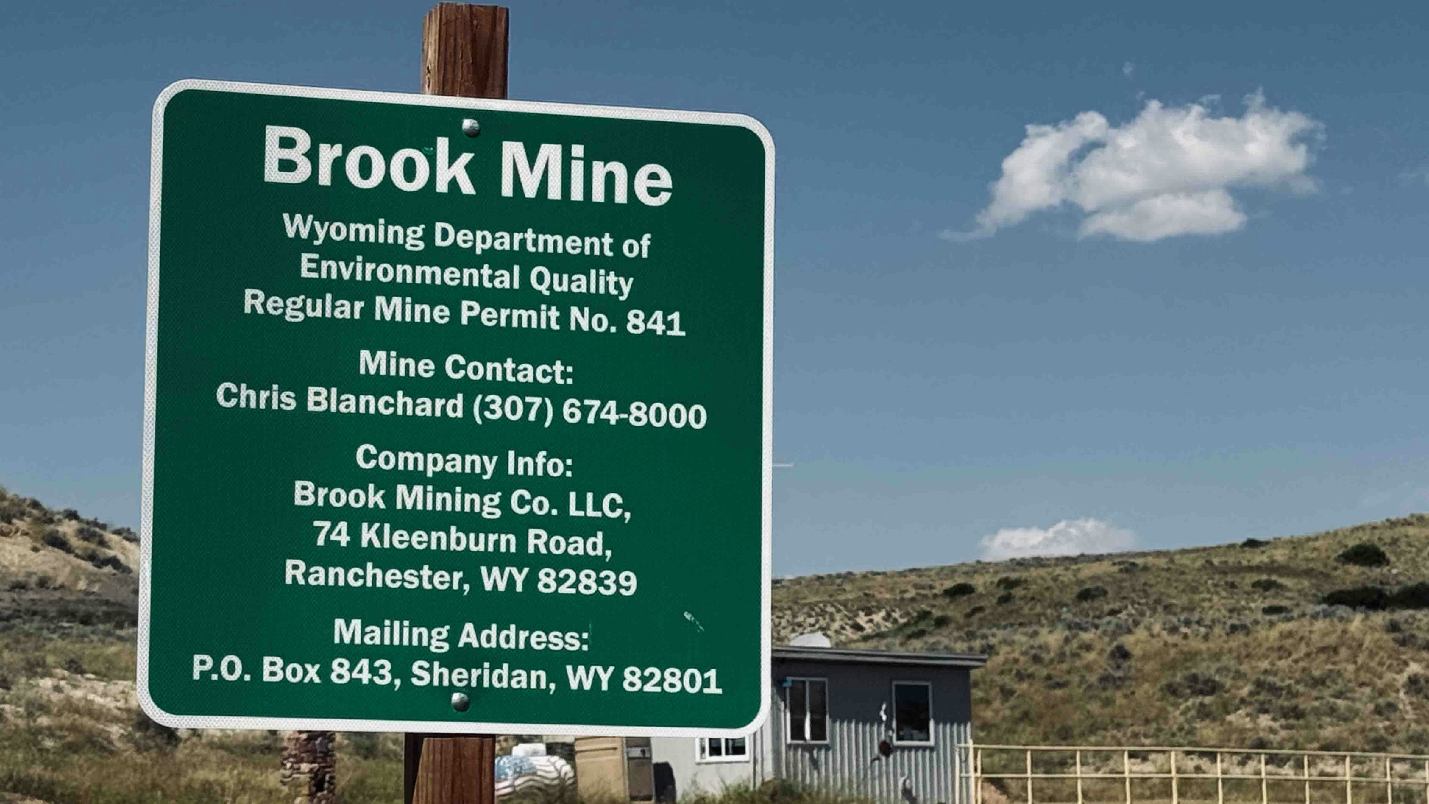 The Brook mine project is fully permitted by Wyoming’s Department of Environmental Quality.