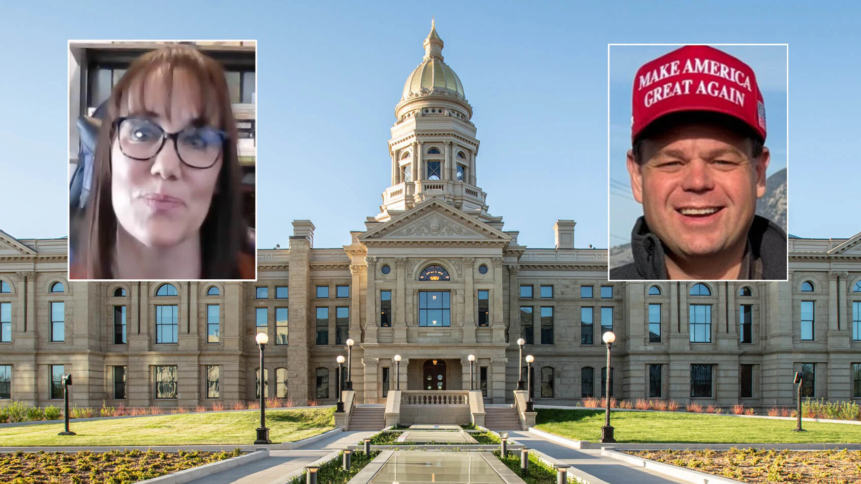 Michelle St. Louis (left) is being sued by U.S. House candidate Reid Rasner (right) for defamation after making online comments about him.