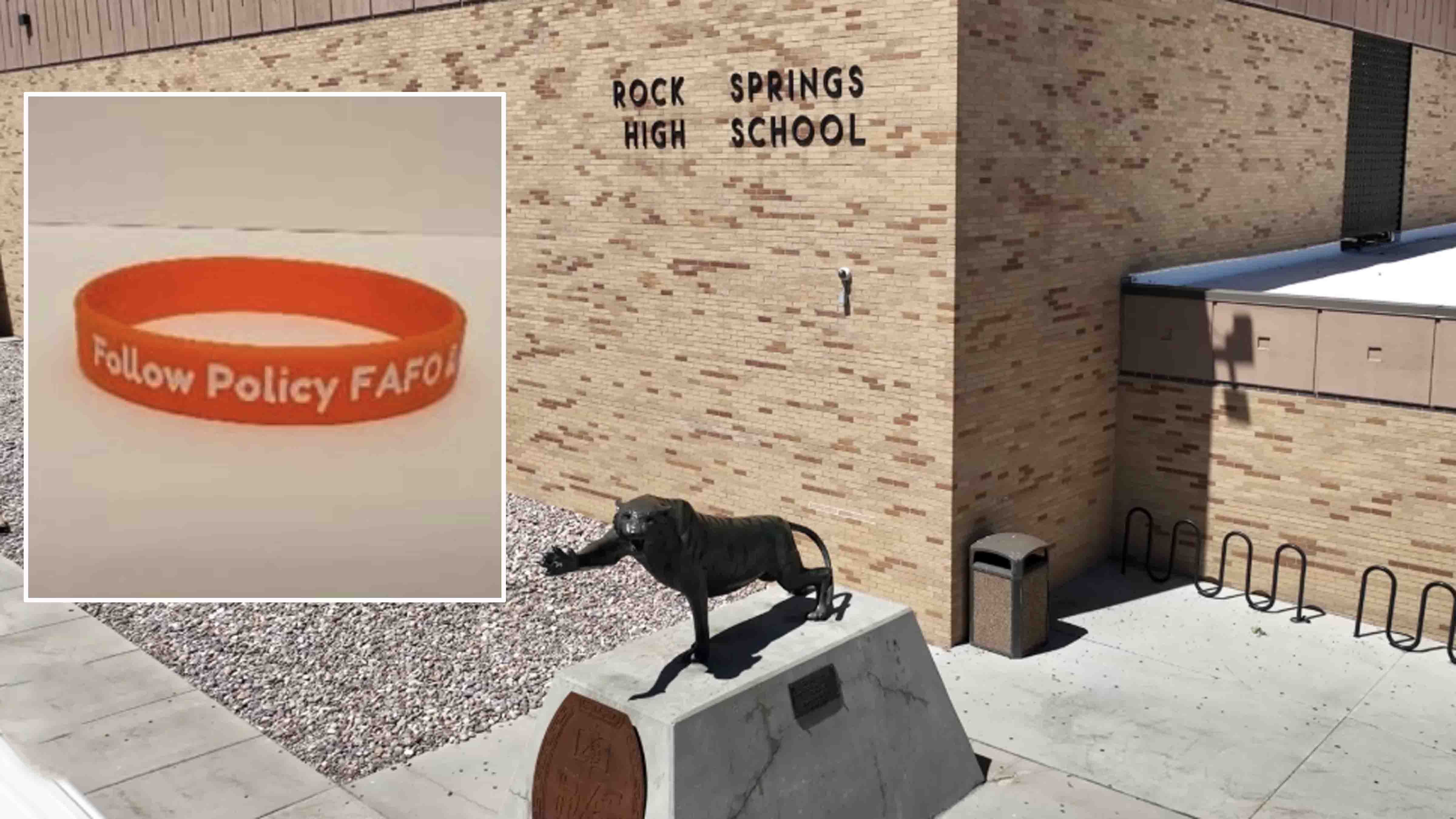 Sweetwater County School District No. 1 leadership is under fire after parents and community members on social media accused a Rock Springs High School administrator of wearing an orange wristband that includes acronyms that stand for vulgar phrases. 