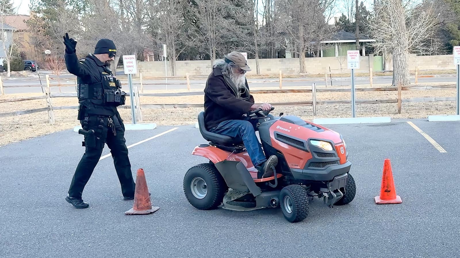 In a “WKRP In Cincinnati”-inspired test, Cowboy State Daily columnist Rod Miller demonstrated the dangers of drunk driving. On a closed-course demonstration hosted by the Laramie County Sheriff’s Office, he took shots and drove a riding lawnmower through cones.