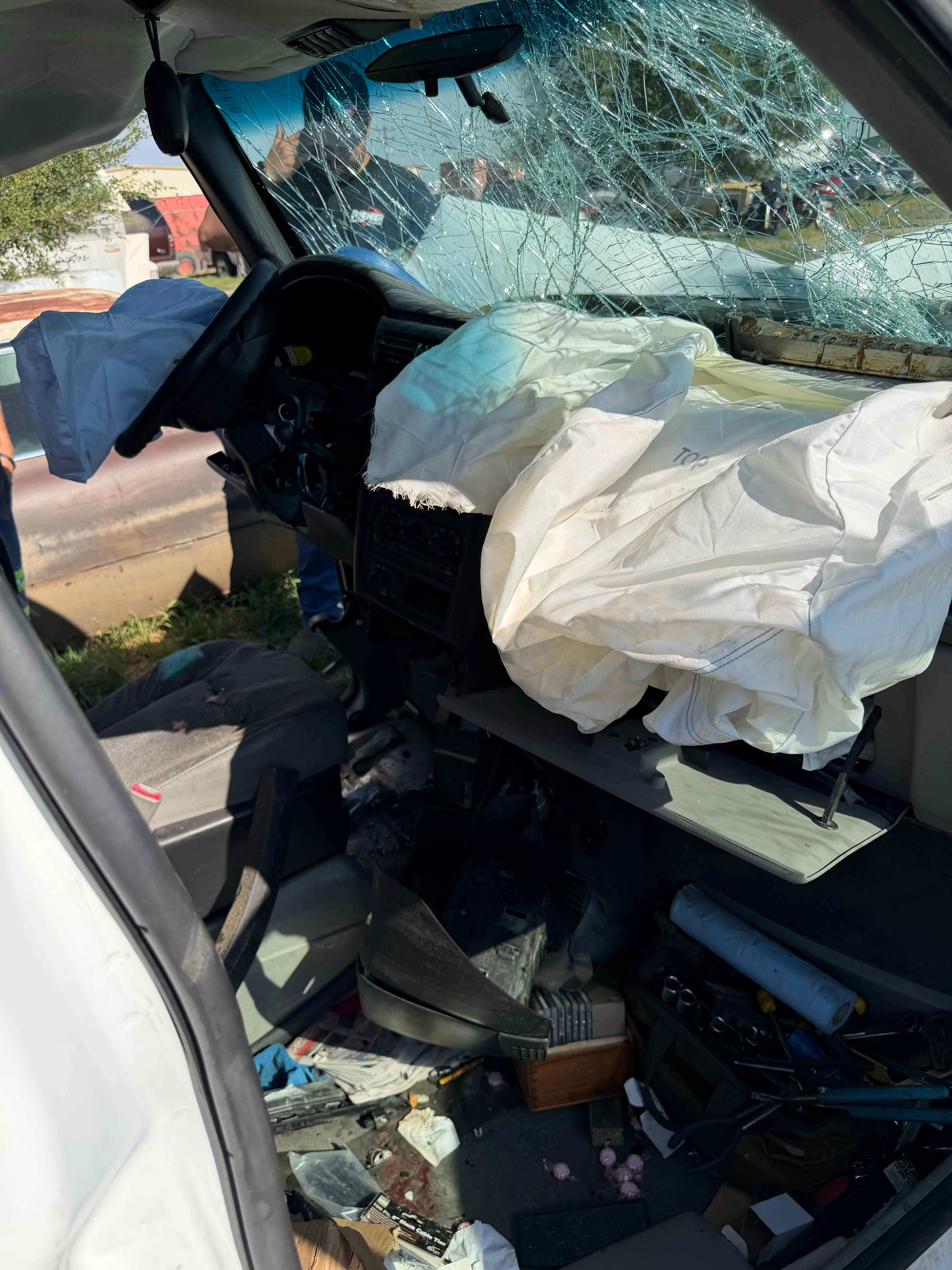 Roger Davis, a Casper pastor and mechanic, is facing a long recovery, laid up in a Denver-area hospital with a broken neck and hip, three broken ribs, a broken heel, shattered leg and mission teeth after a violent crash on Interstate 25 that nearly killed him.