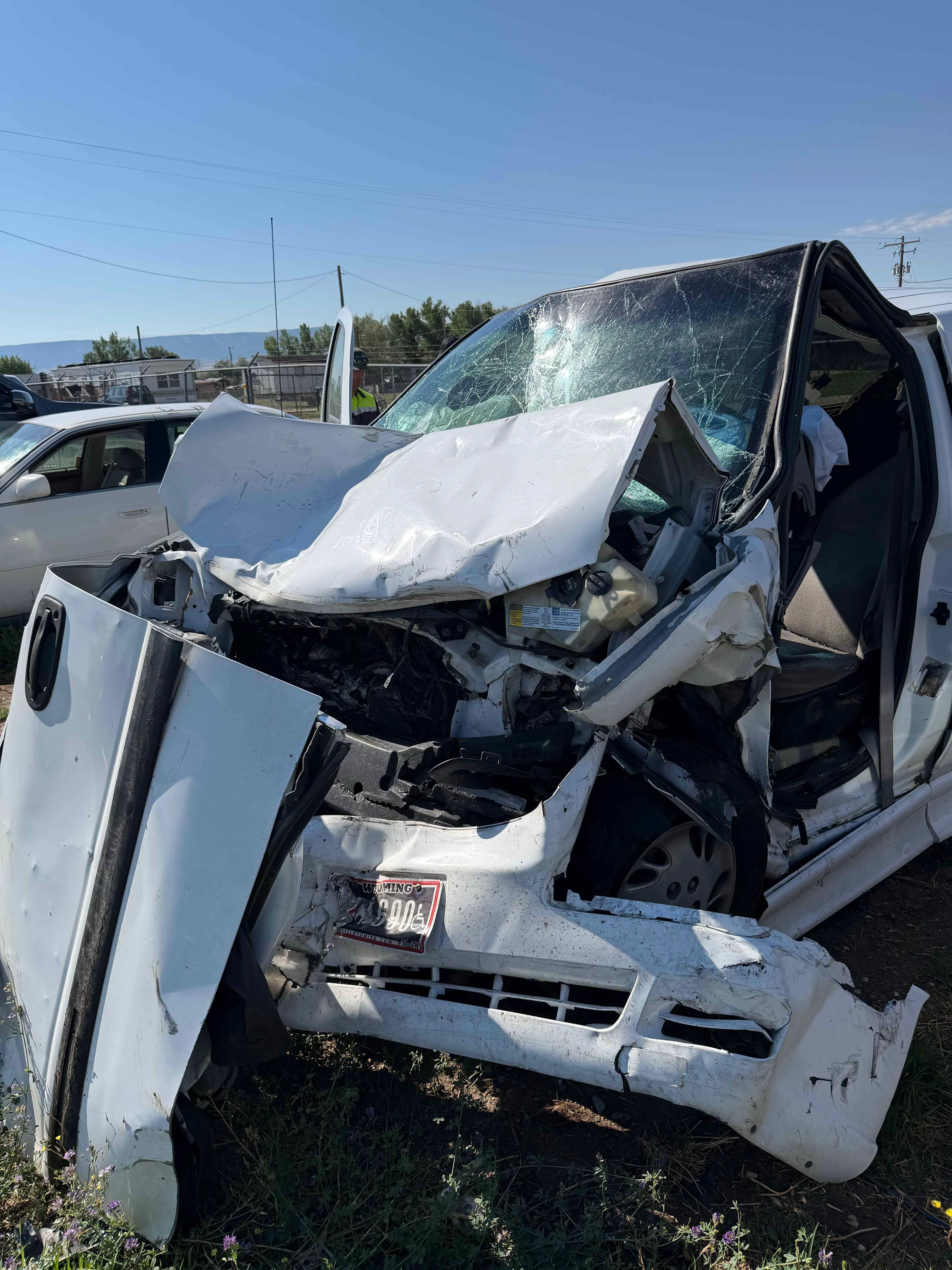 Roger Davis, a Casper pastor and mechanic, is facing a long recovery, laid up in a Denver-area hospital with a broken neck and hip, three broken ribs, a broken heel, shattered leg and mission teeth after a violent crash on Interstate 25 that nearly killed him.