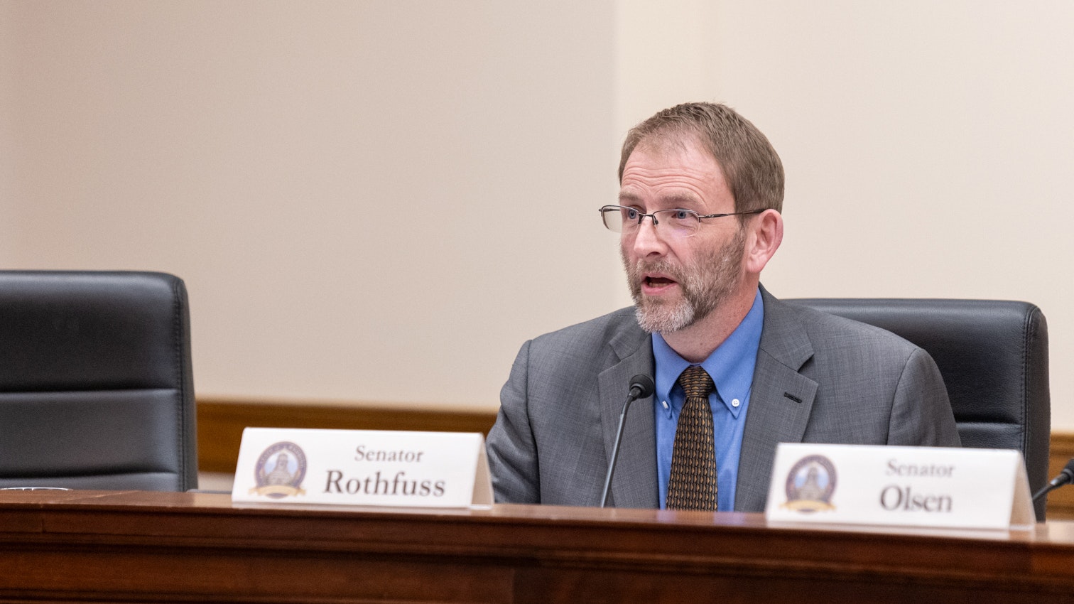 Sen. Chris Rothfuss, D-Laramie, successfully advanced multiple amendments Monday to the “recalibration” bill, most of them compromises in response to months of educators' complaints - and one of them a guardrail to thwart a bidding war between districts that could soon have millions of dollars to attract new teachers.