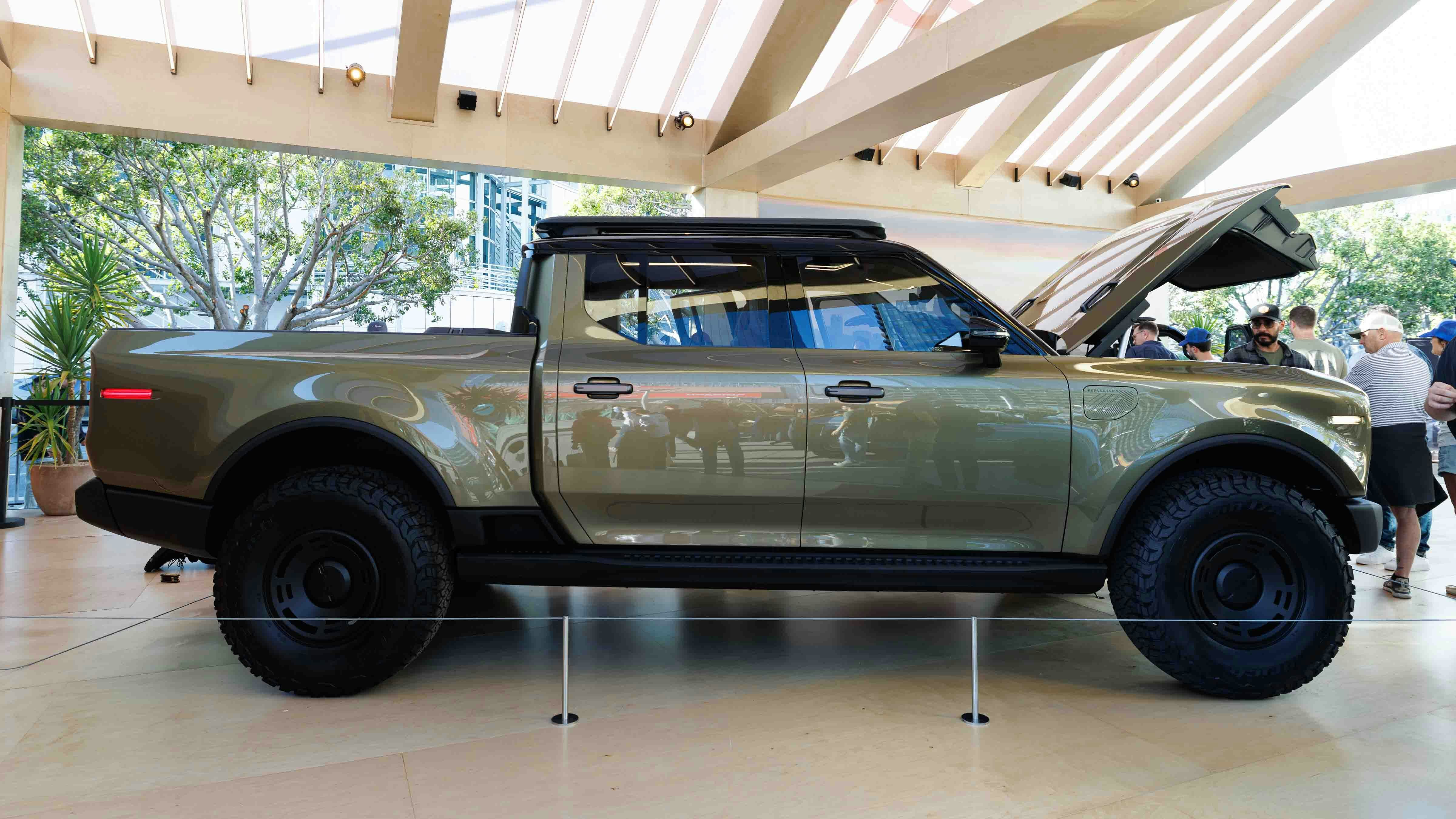 The Scout Motors Terra is on display during the 2025 Los Angeles Auto Show at the Los Angeles Convention Center
