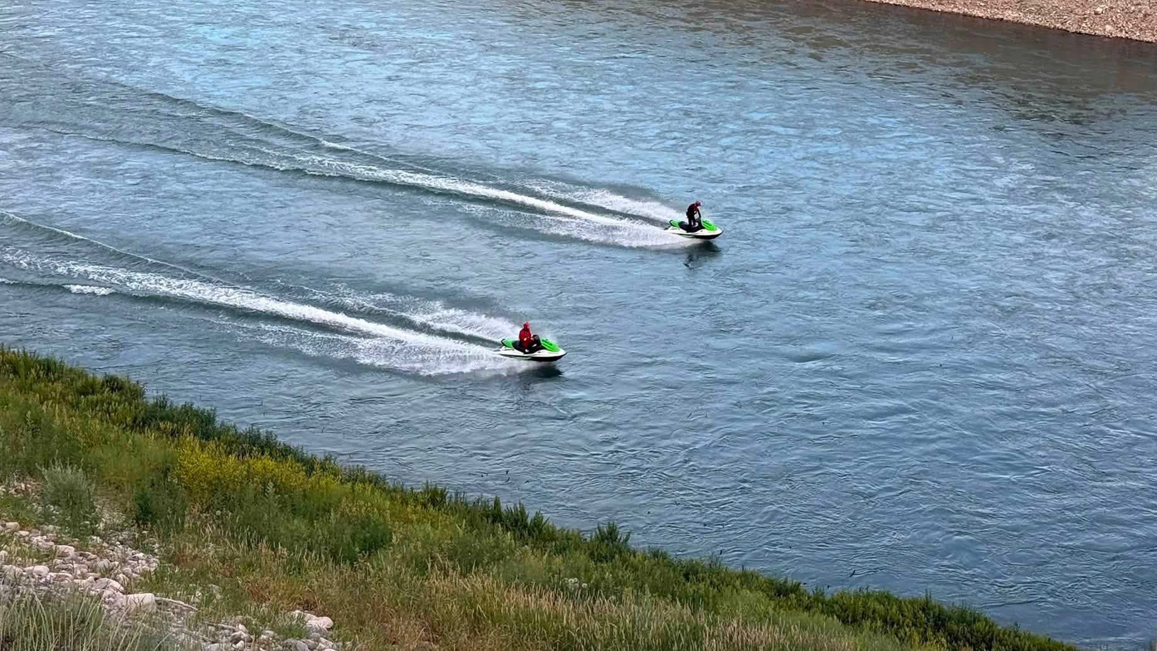 Raether is presumed drowned after entering the river Saturday evening, and crews have searched for days using rafts, jet skis, a jet boat, drones and search dogs.