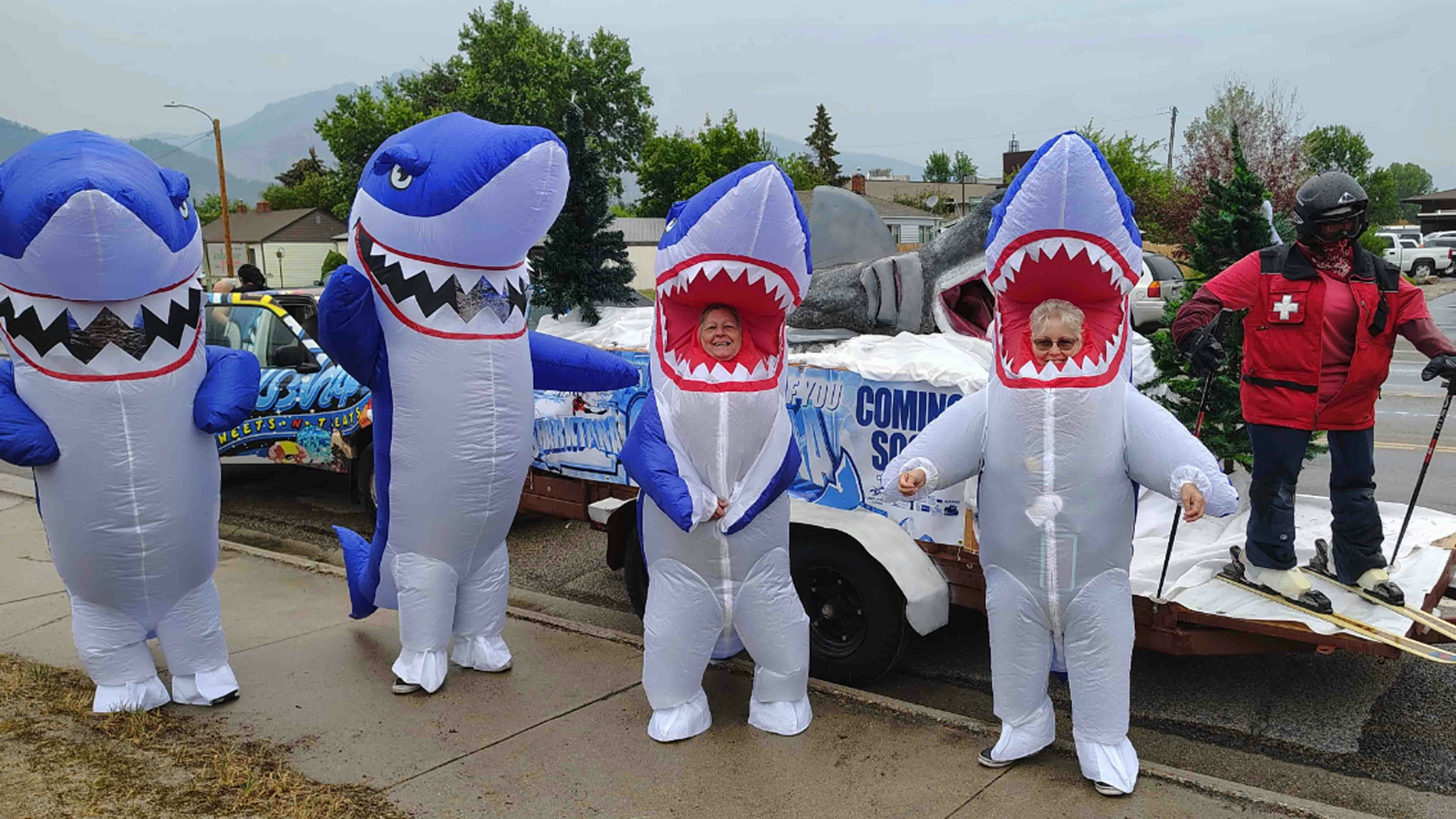 The horror-comedy movie "Sharktana" begins shooting at the Lost Horse Lodge in Montana on Monday. The movie is about warm temperatures melting ice that held sharks frozen in a remote cave. One shark has already gotten loose and gone on a feeding frenzy.