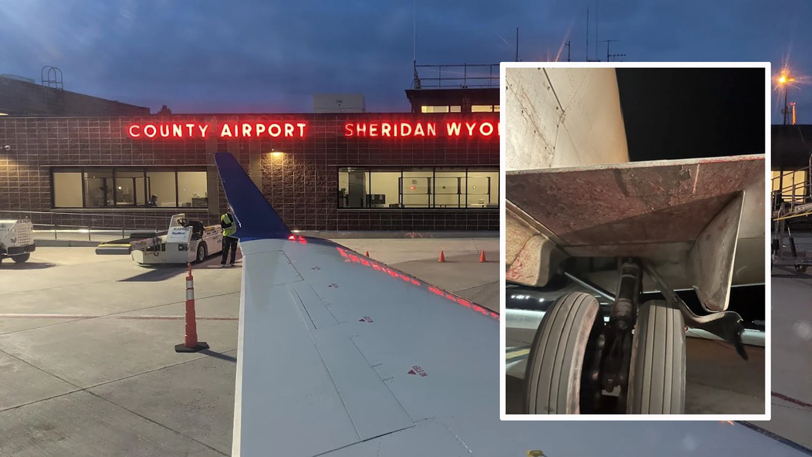 A 50-seat SkyWest flight from Denver collided with a mule deer while landing in Sheridan on Wednesday. No passengers were hurt and the plane wasn't damaged, but the deer was killed.