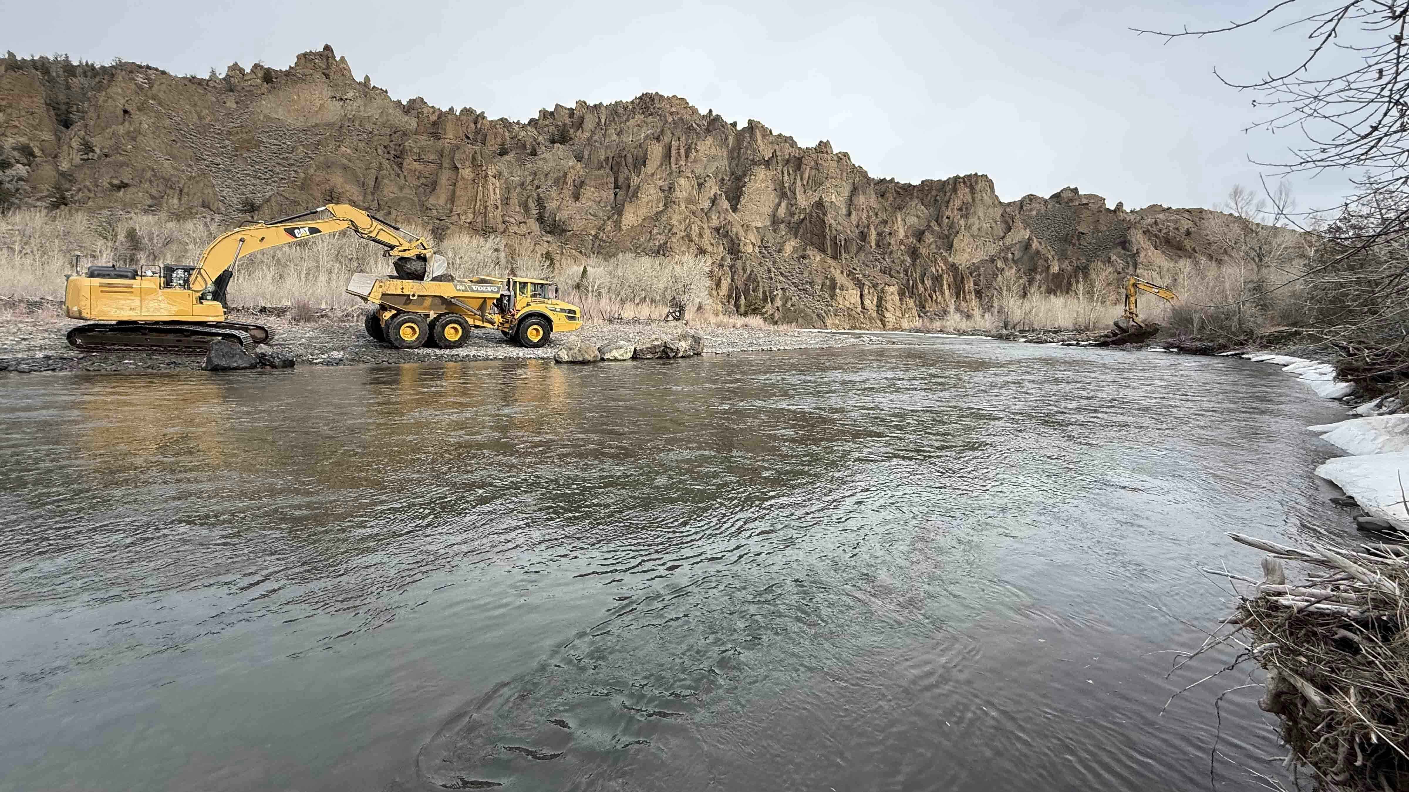 A riverbank improvement project West of Cody aims to save the country’s oldest ranger station from sliding into the North Fork river, while also helping Yellowstone cutthroat trout and bighorn sheep.