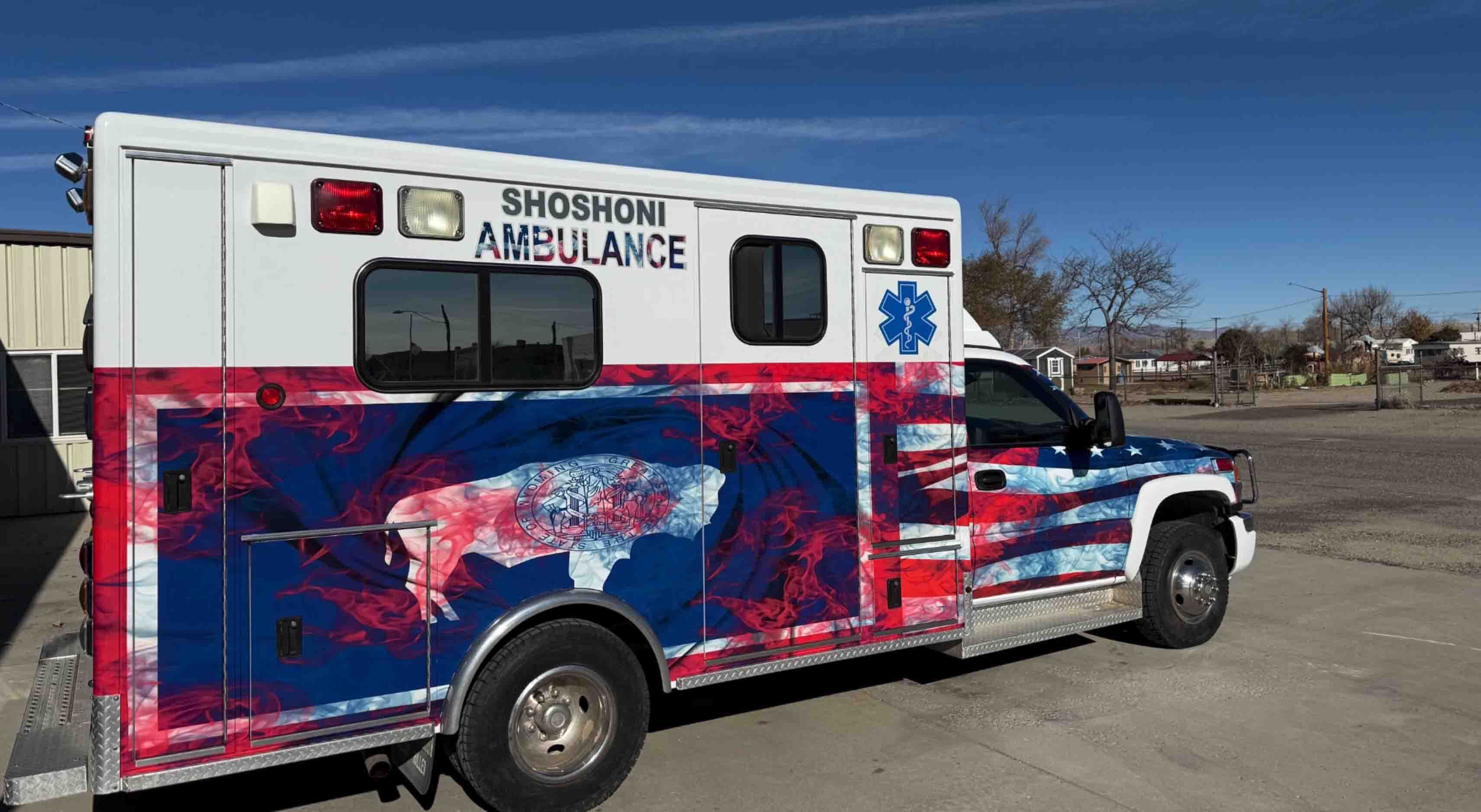 Shoshoni's lone ambulance, donated to the town by Cody Regional Health