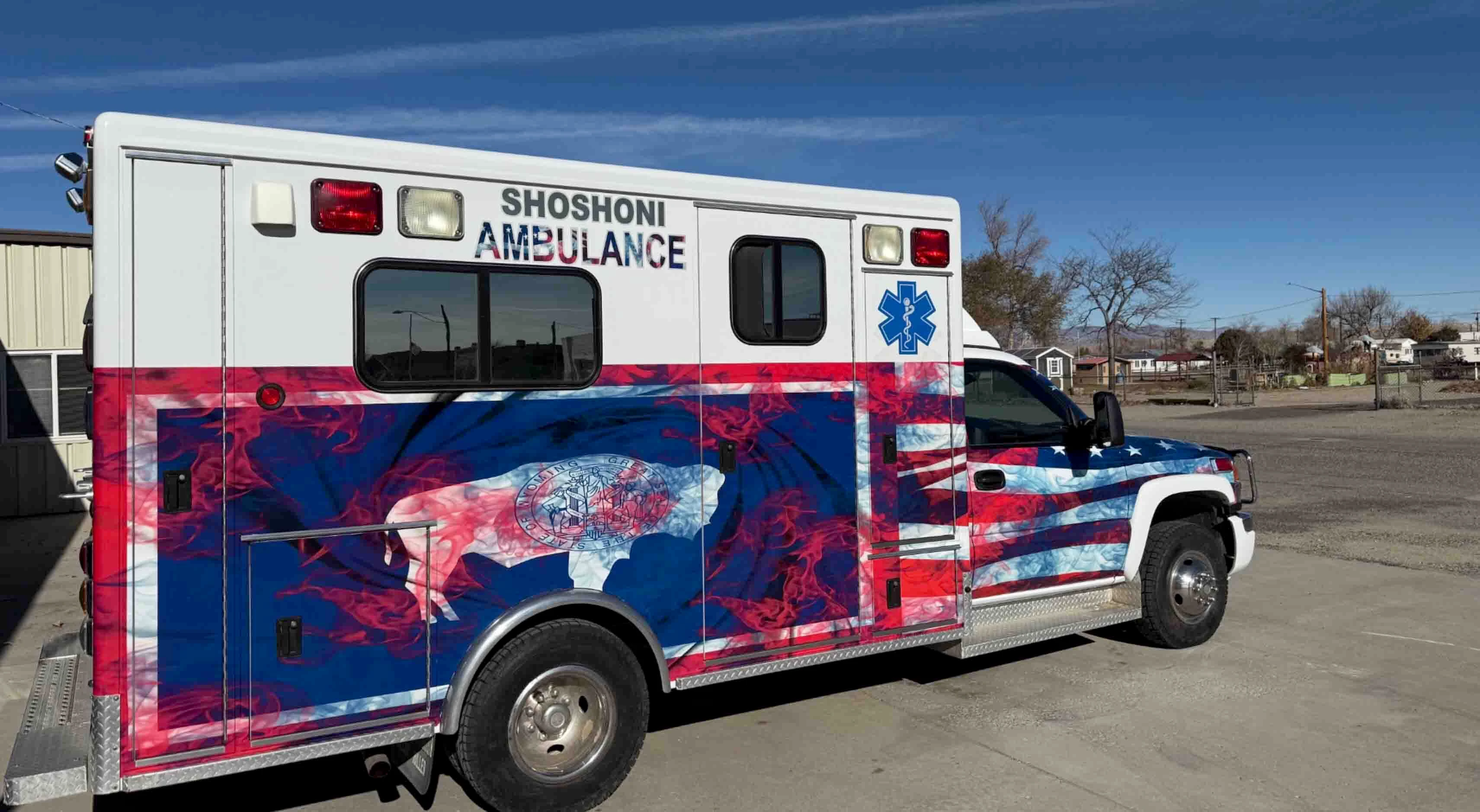 Shoshoni's lone ambulance, donated to the town by Cody Regional Health